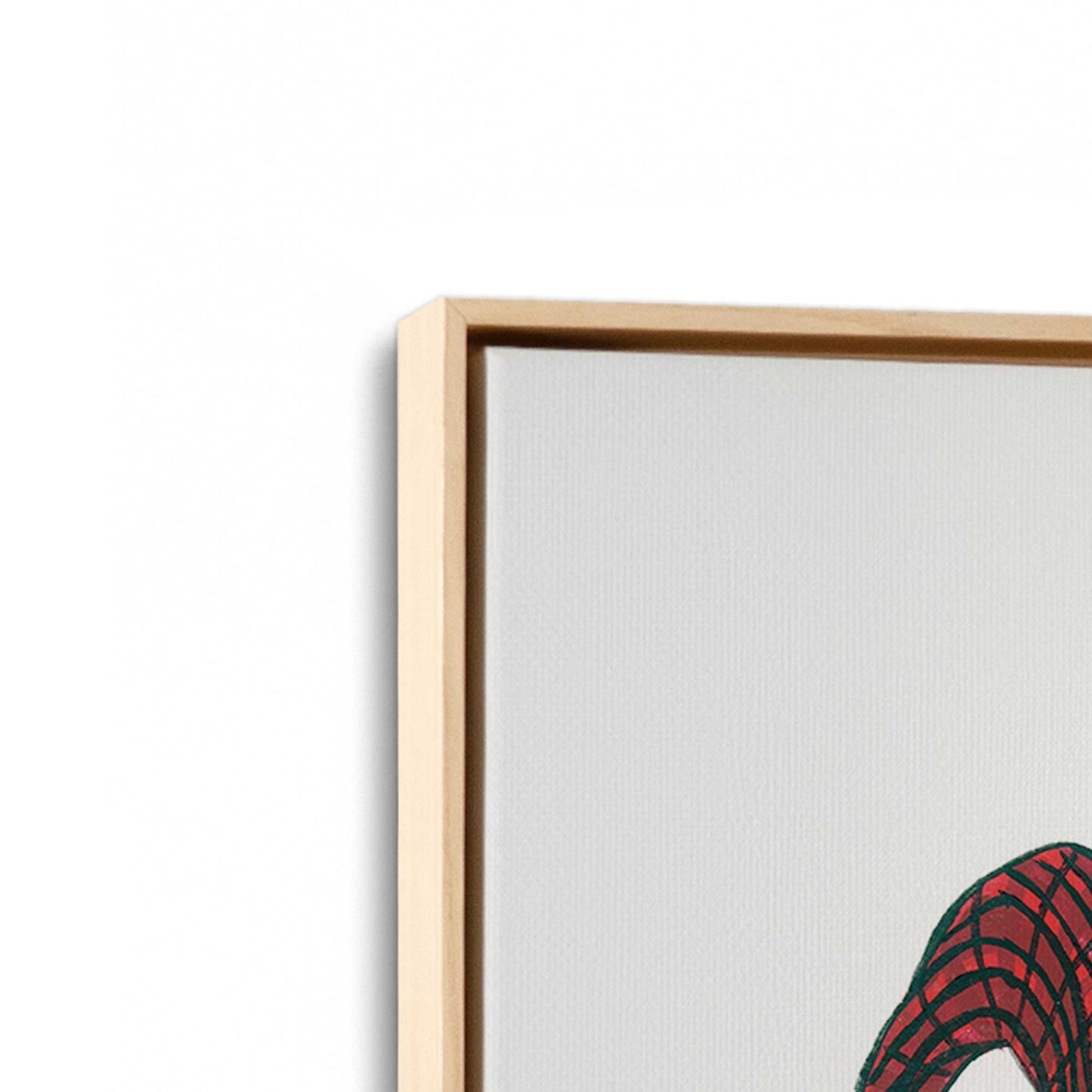 [Color:American Maple], Picture of art in a American Maple frame at an angle