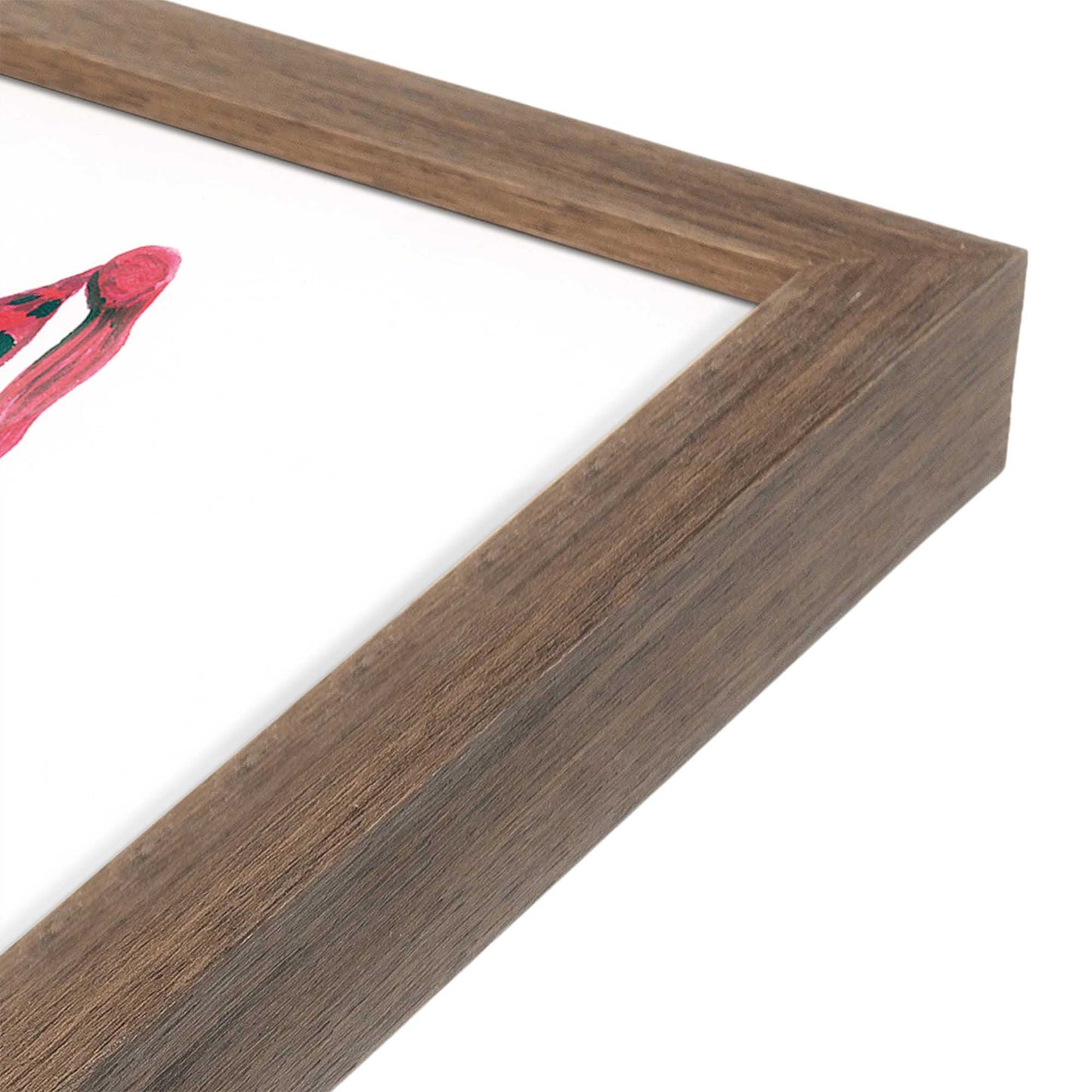 [Color:Walnut], Picture of art in a Walnut frame at an angle