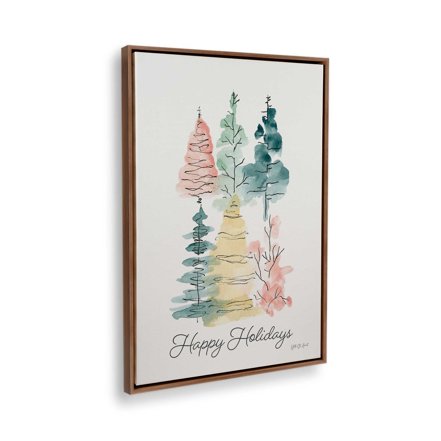 [Color:Walnut], Picture of the corner of the art