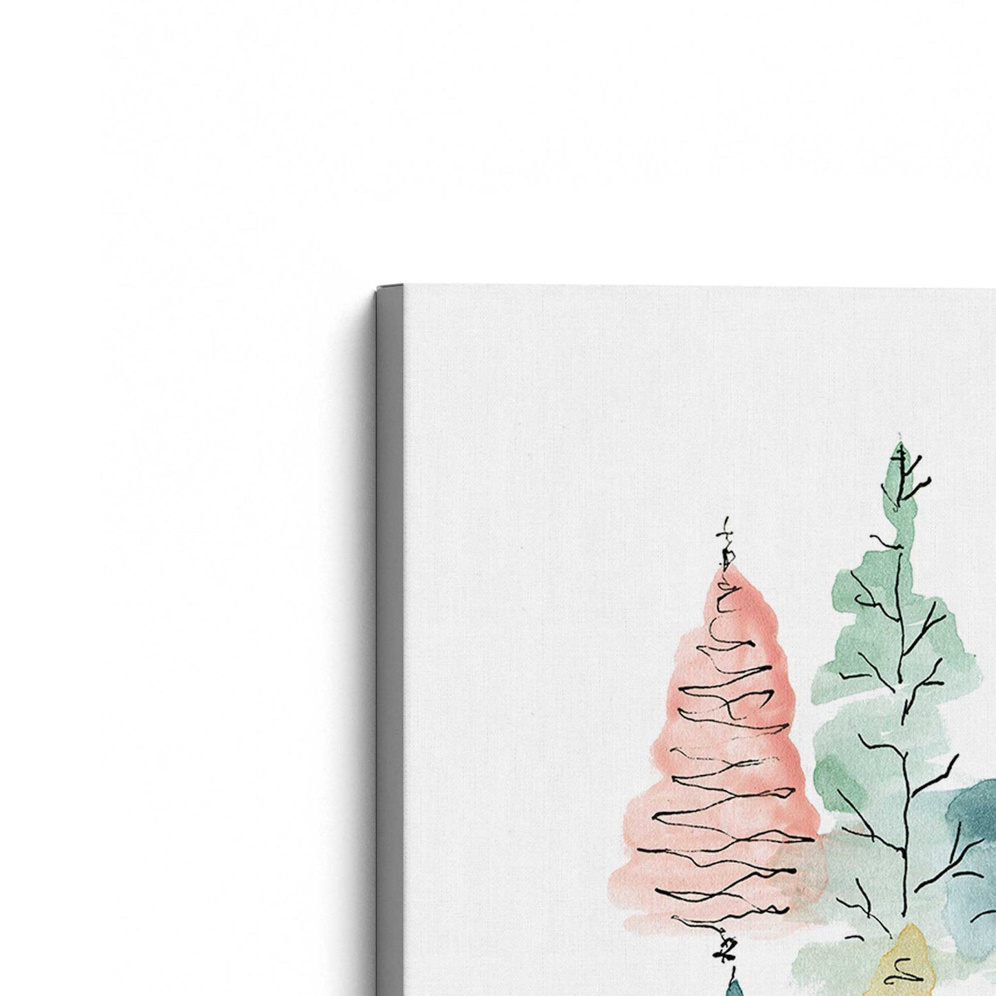 [Color:Stretched Canvas], Picture of the corner of the art