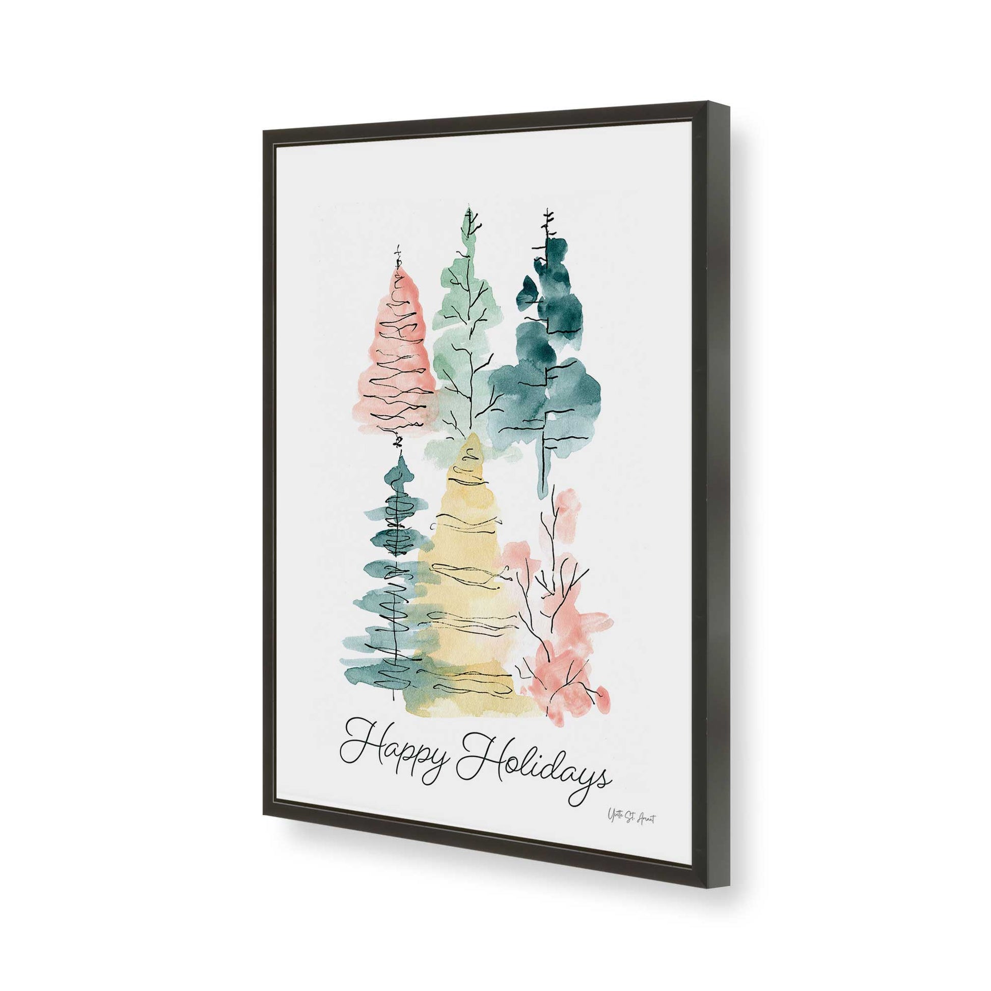 [Color:Satin Black], Picture of art in a Satin Black frame of the corner