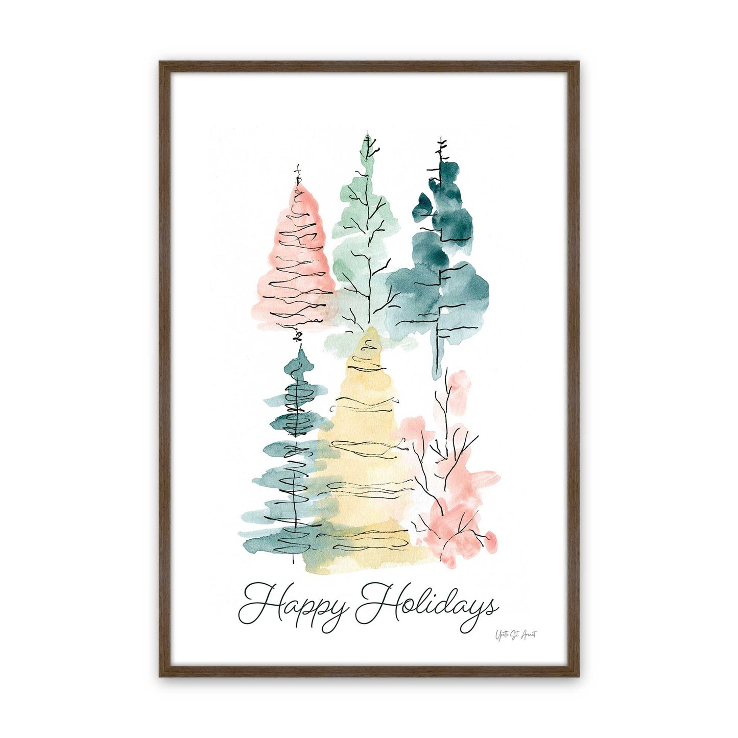 [Color:Walnut], Picture of art in a Walnut frame