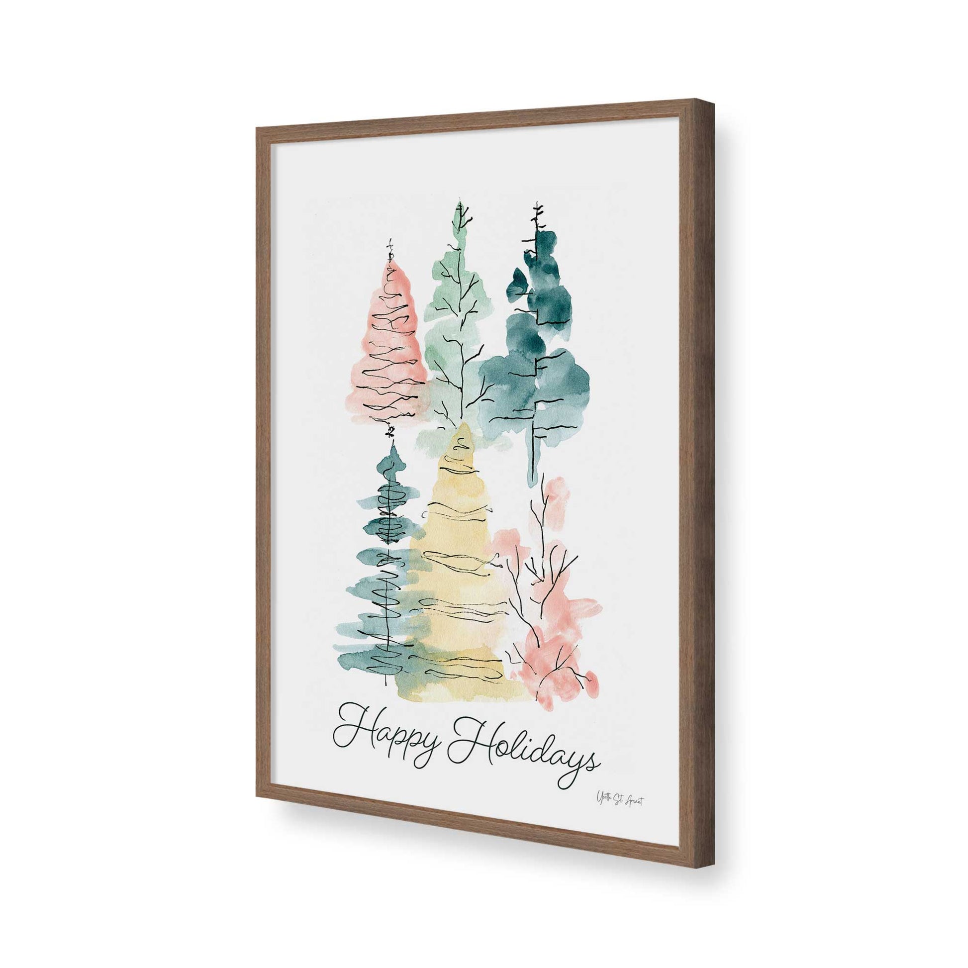 [Color:Walnut], Picture of art in a Walnut frame of the corner