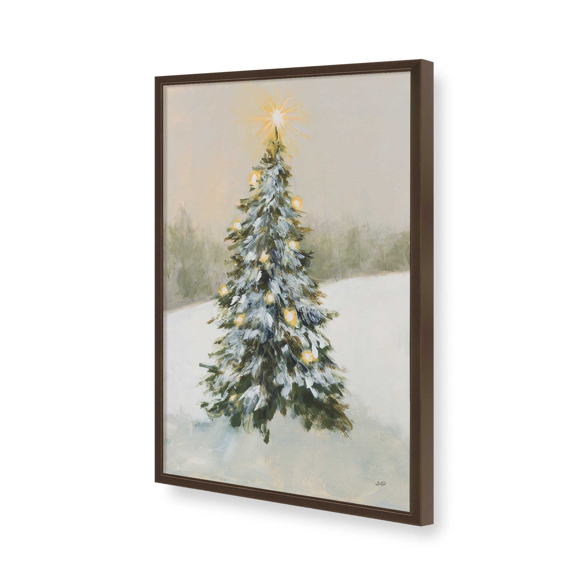 [Color:Brown], Picture of art in a Brown frame of the corner