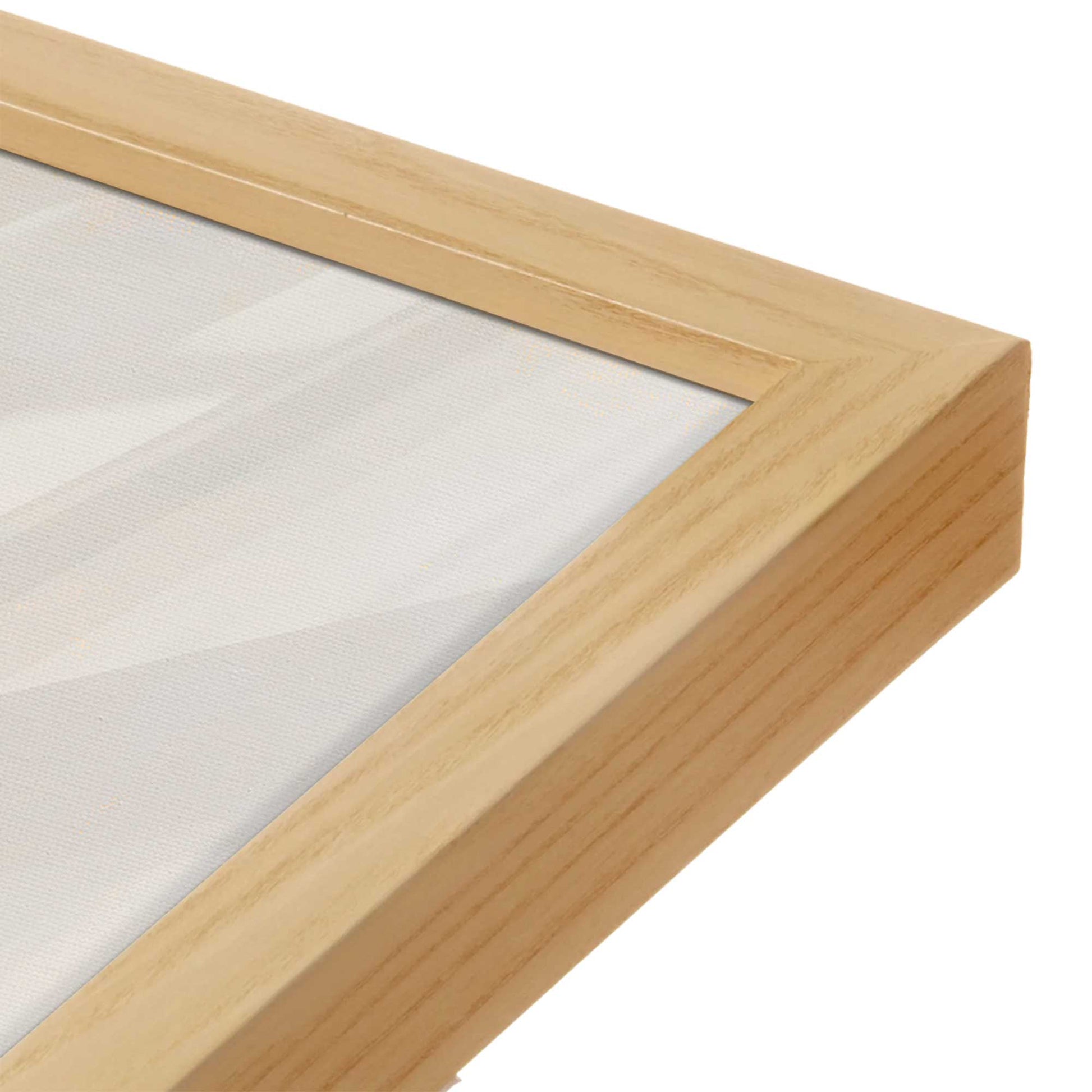 [Color:American Maple], Picture of art in a American Maple frame at an angle