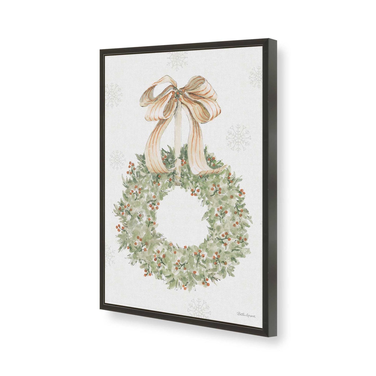 [Color:Satin Black], Picture of art in a Satin Black frame of the corner