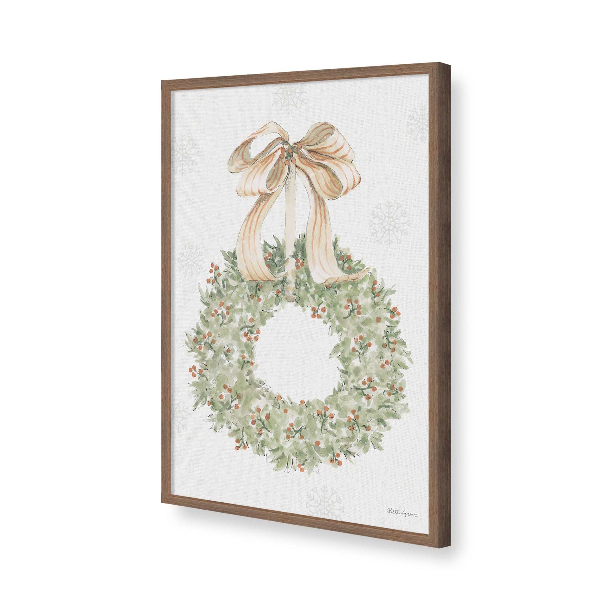 [Color:Walnut], Picture of art in a Walnut frame of the corner