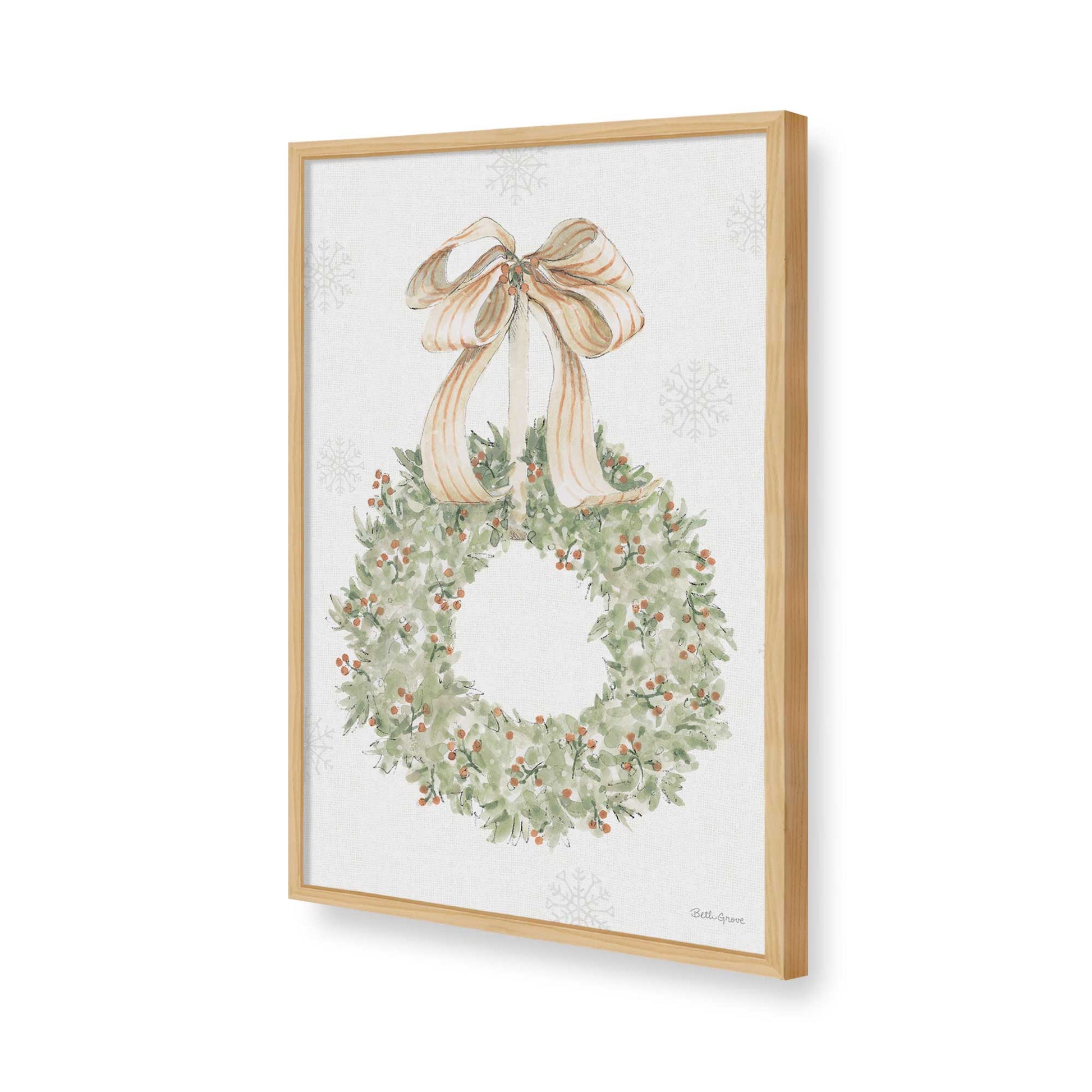 [Color:American Maple], Picture of art in a American Maple frame of the corner