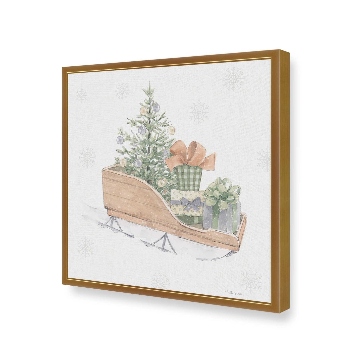 [Color:Polished Gold], Picture of art in a Polished Gold frame of the corner