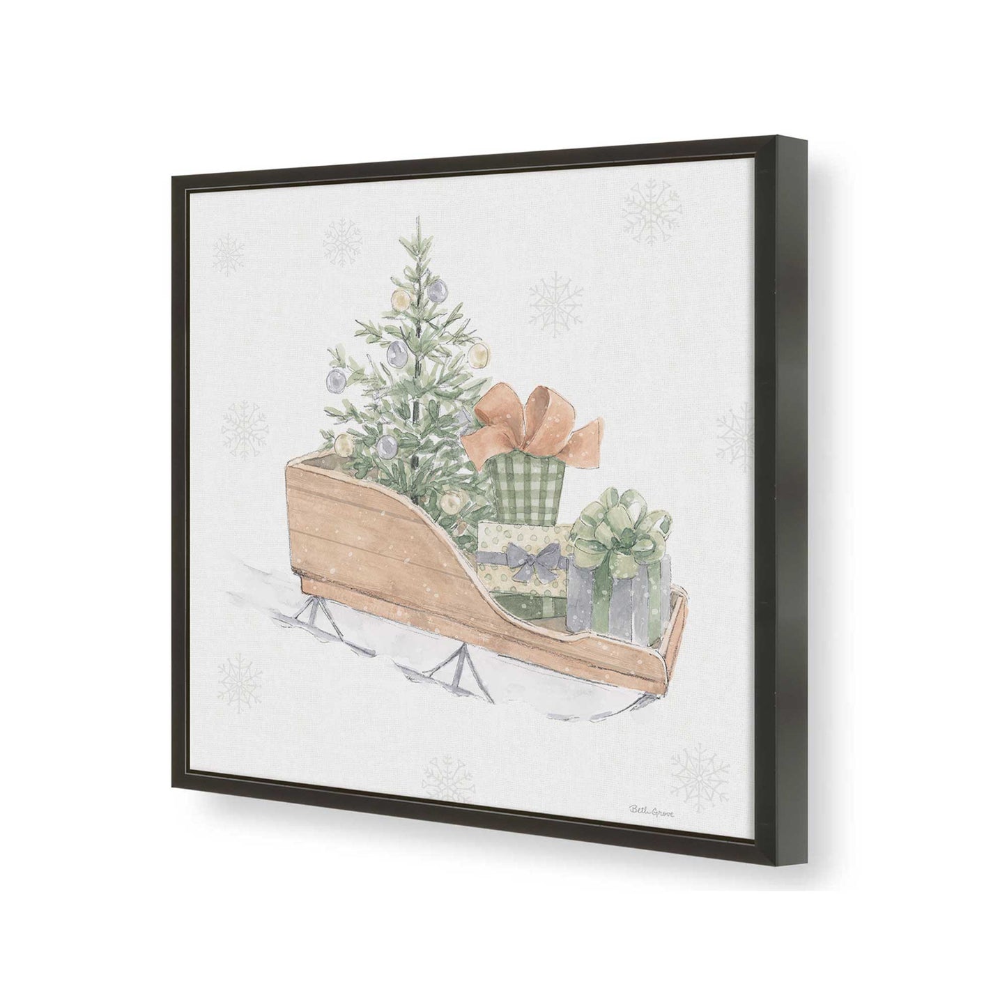 [Color:Satin Black], Picture of art in a Satin Black frame of the corner