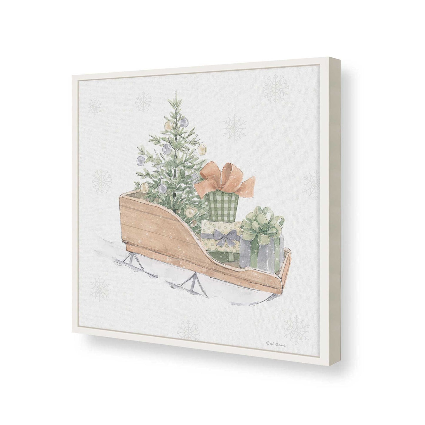 [Color:Opaque White], Picture of art in a Opaque White frame of the corner