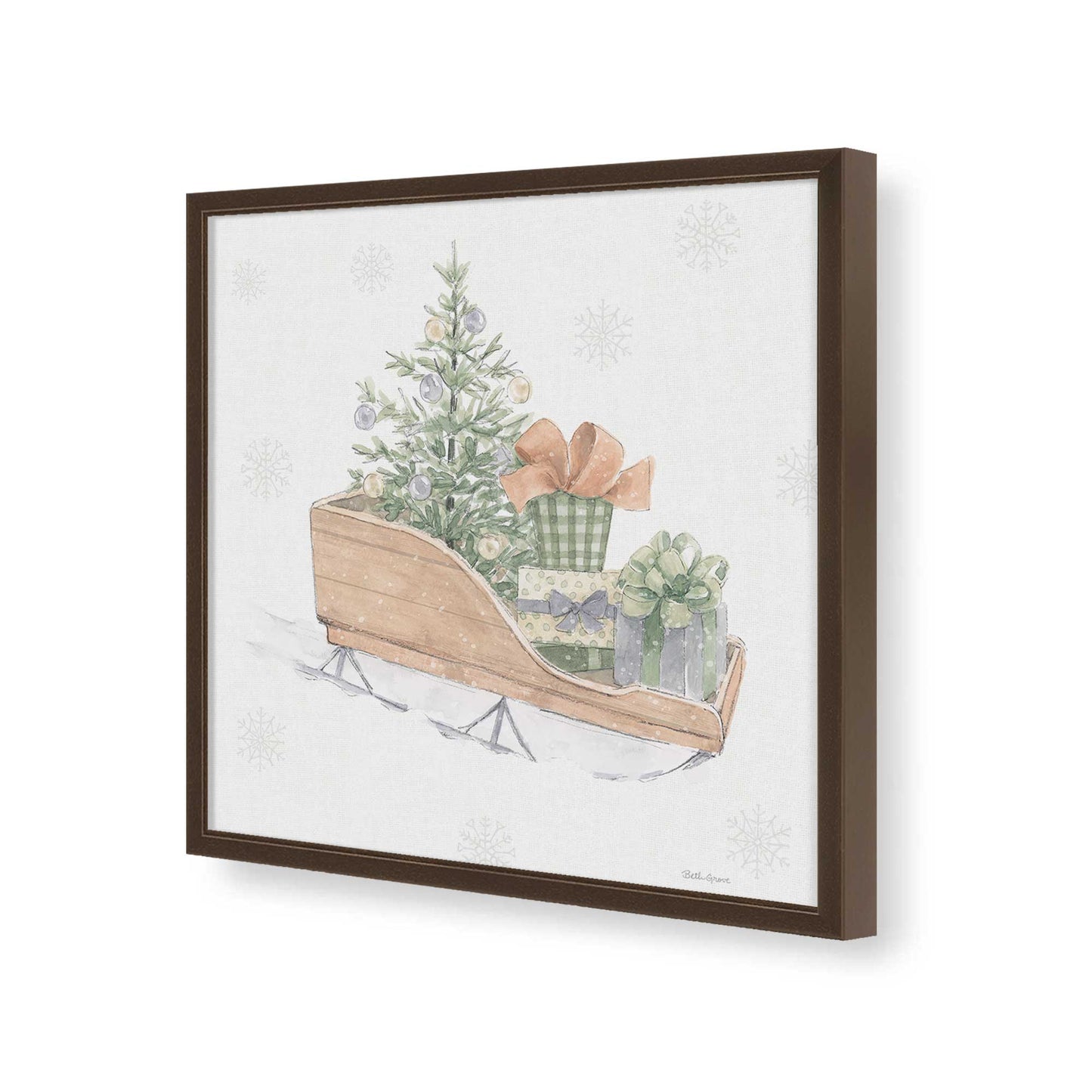 [Color:Espresso], Picture of art in a Espresso frame of the corner