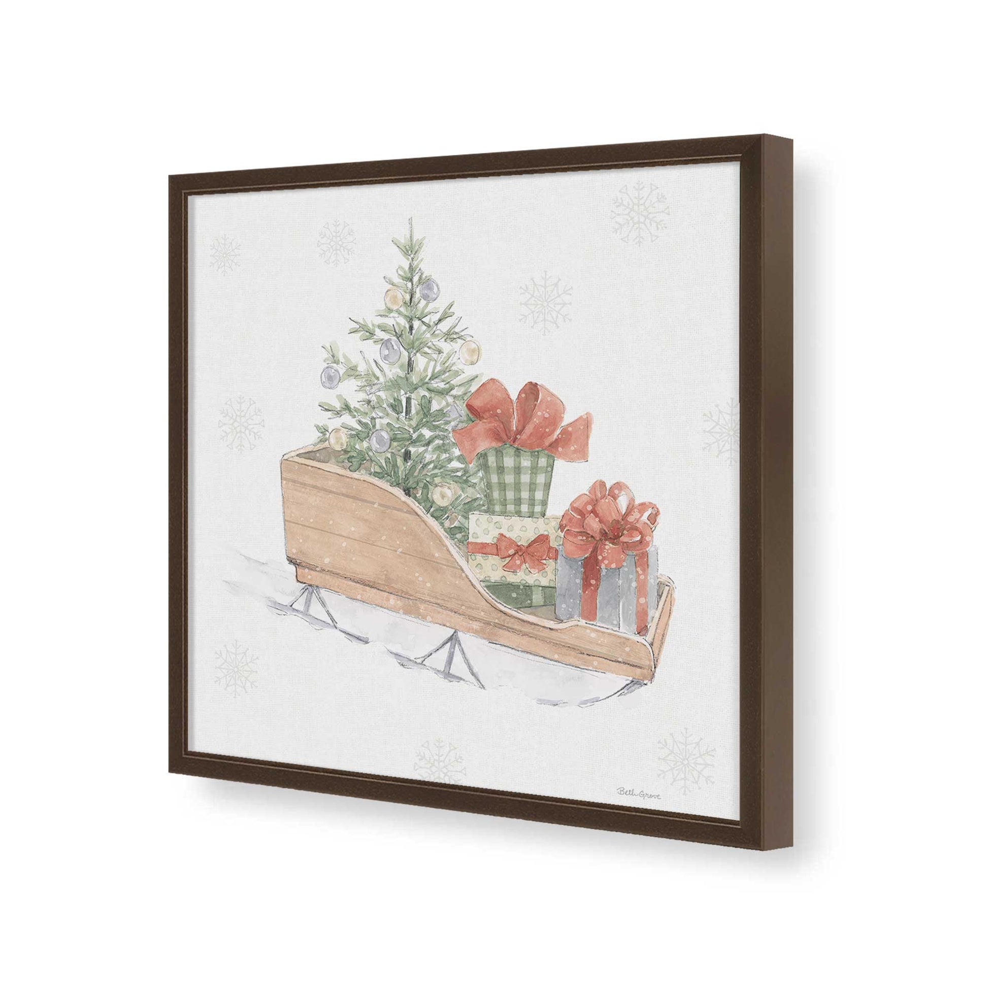 [Color:Espresso], Picture of art in a Espresso frame of the corner