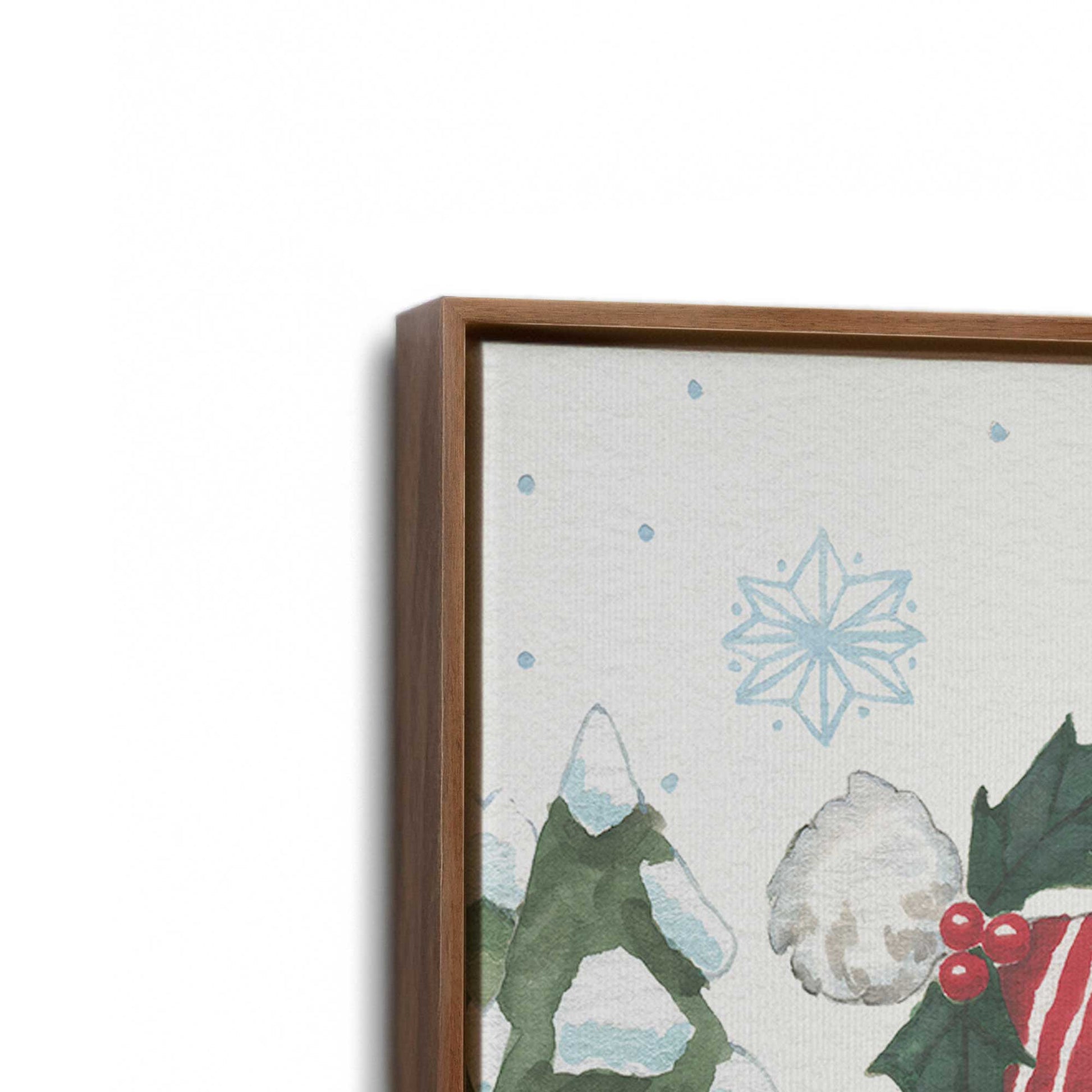 [Color:Walnut], Picture of art in a Walnut frame at an angle