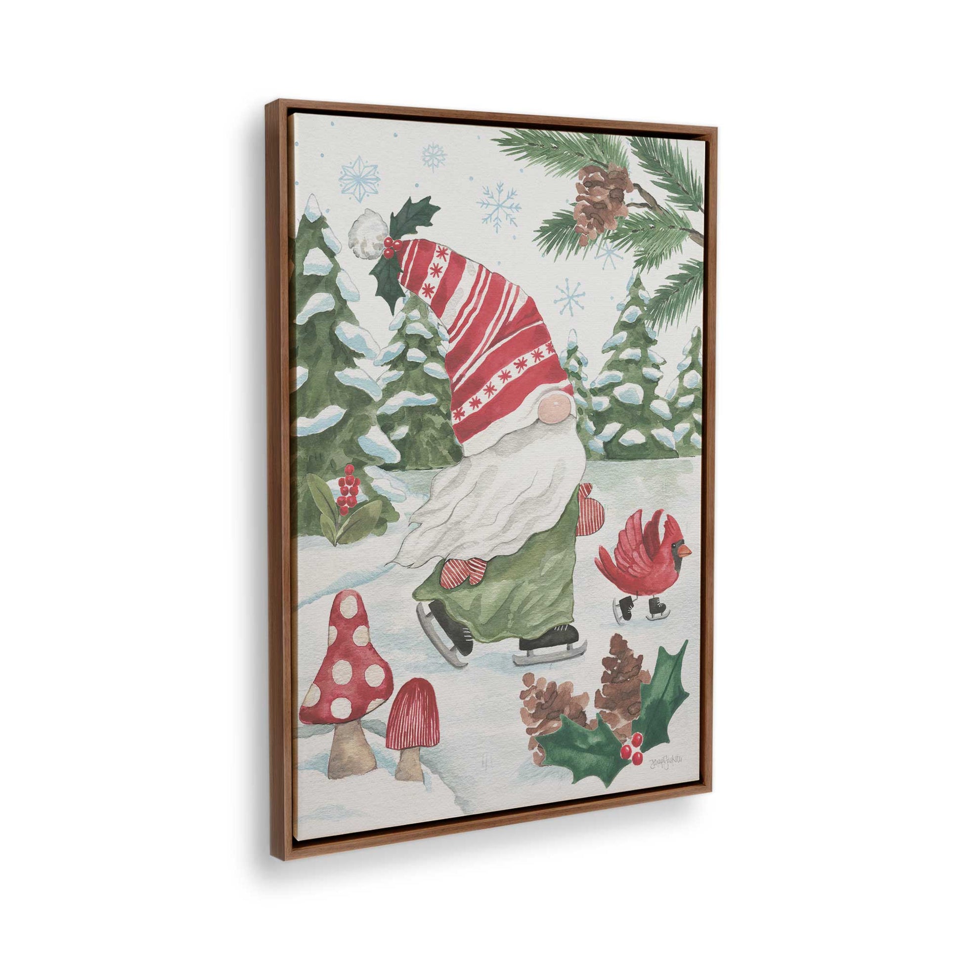 [Color:Walnut], Picture of the corner of the art