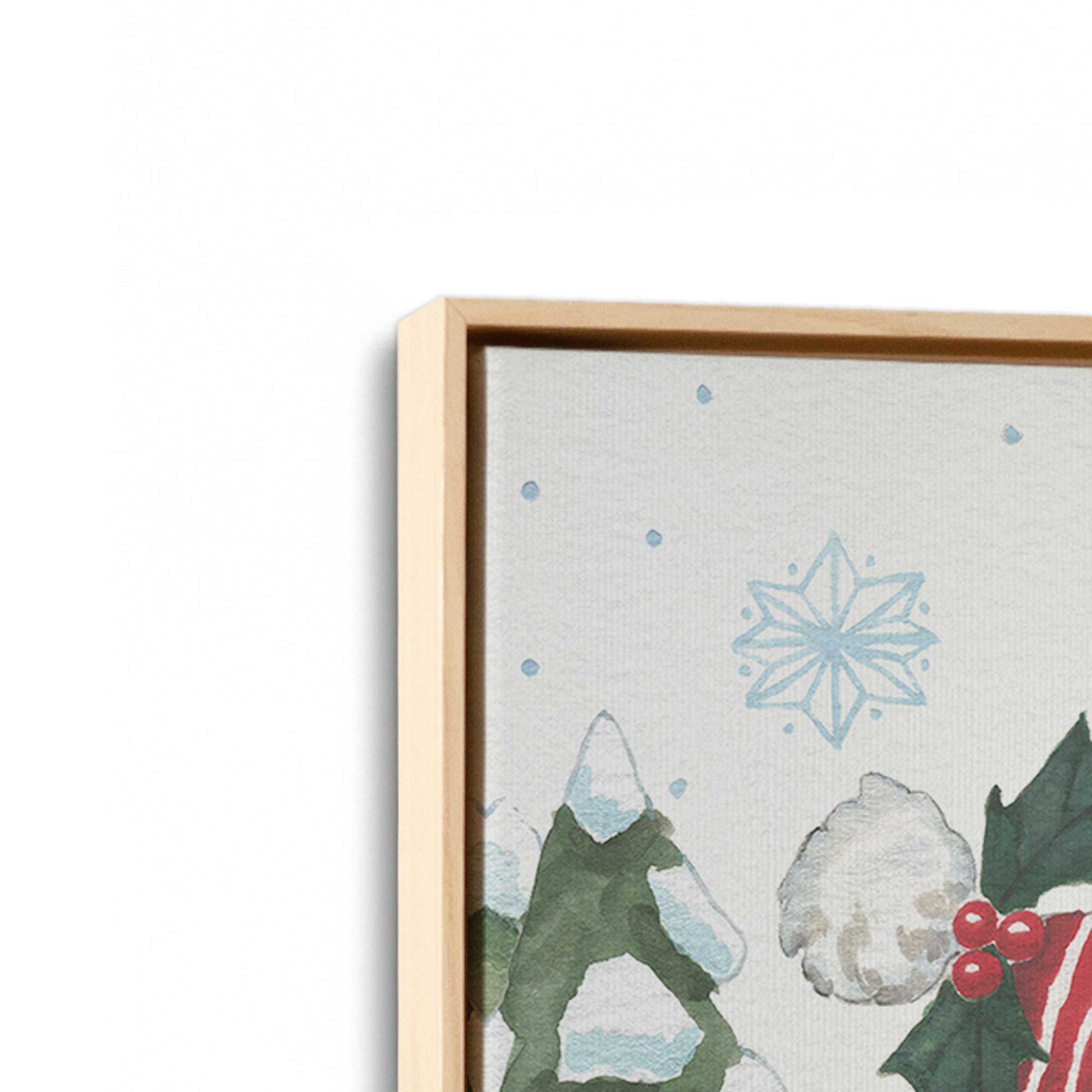 [Color:American Maple], Picture of art in a American Maple frame at an angle