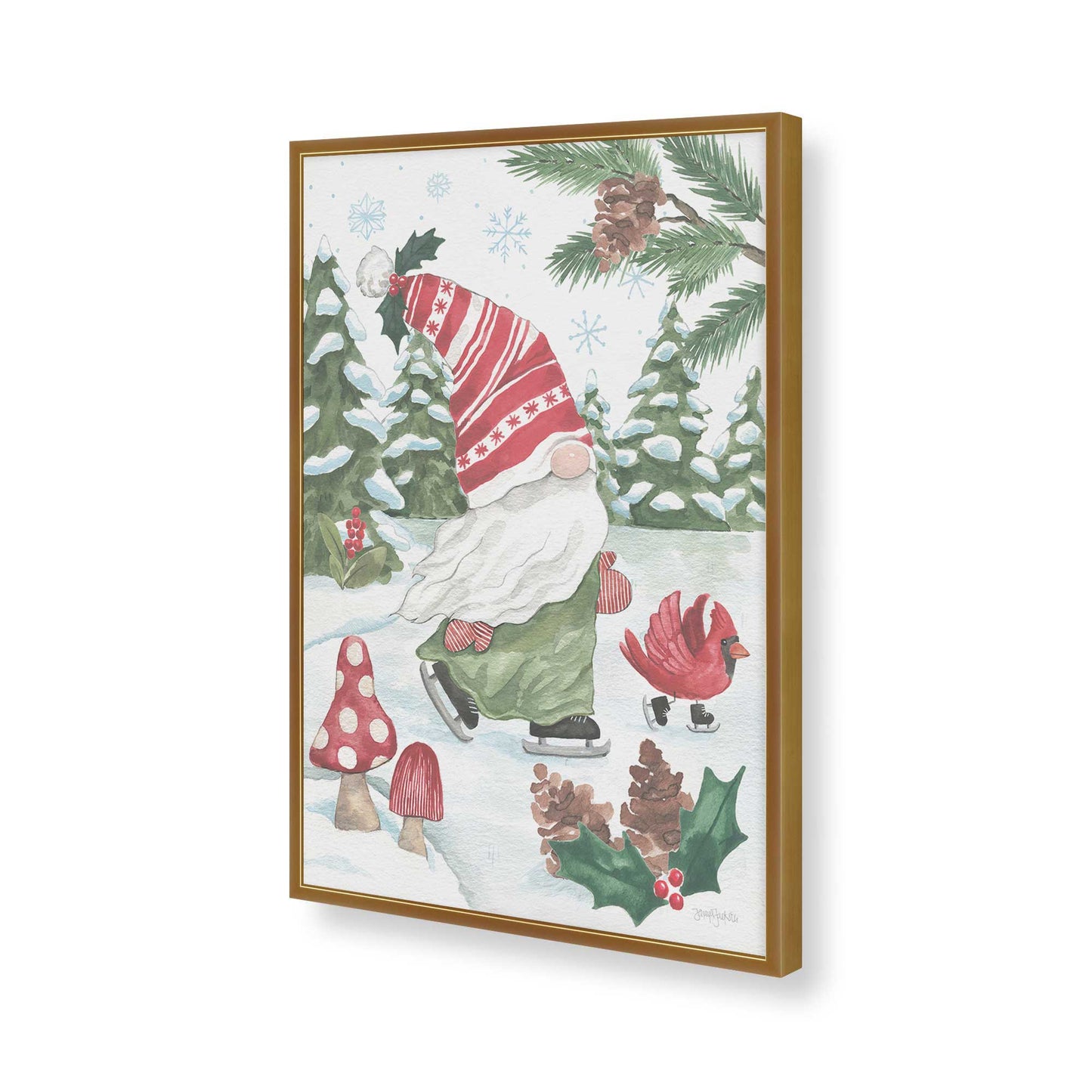 [Color:Polished Gold], Picture of art in a Polished Gold frame of the corner