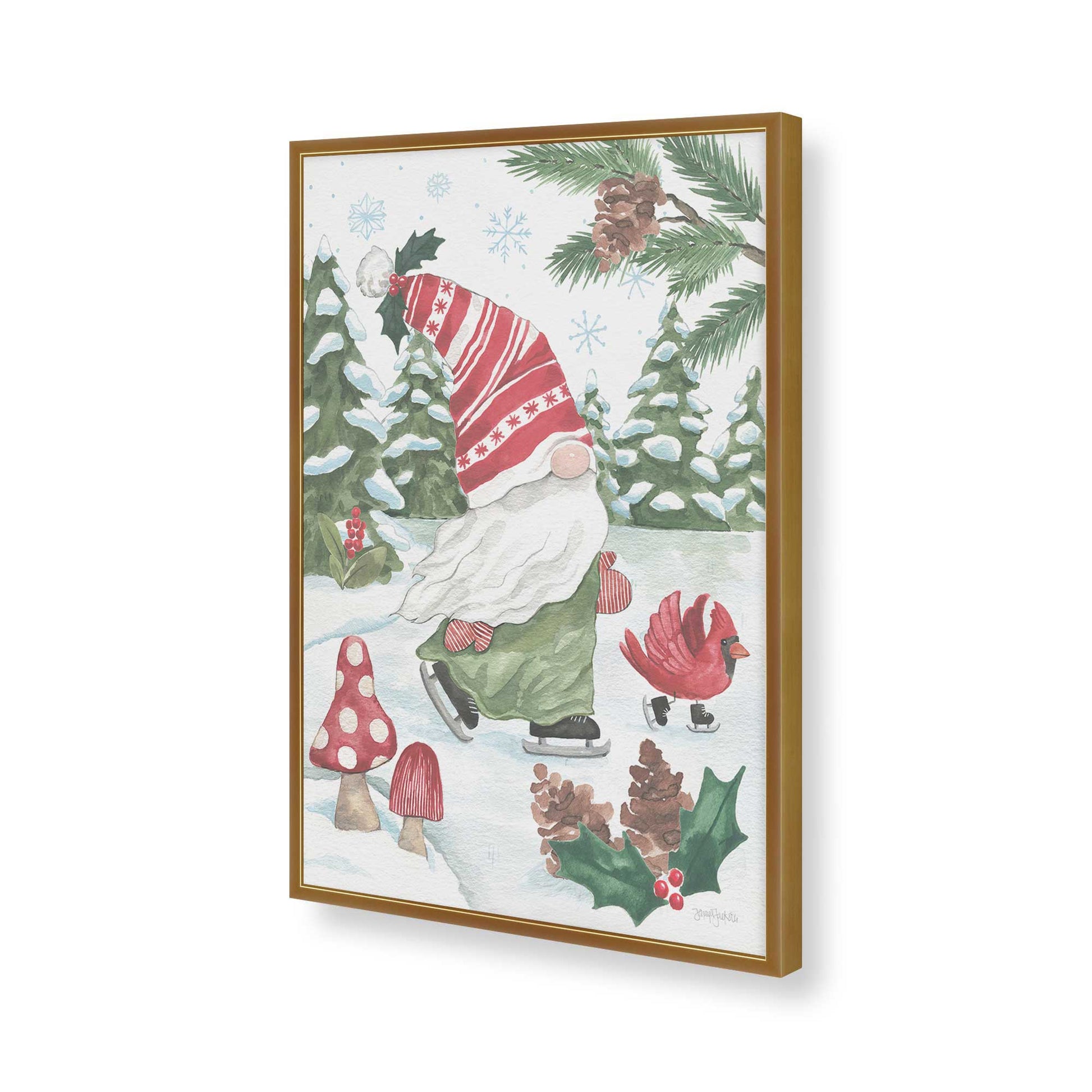 [Color:Polished Gold], Picture of art in a Polished Gold frame of the corner