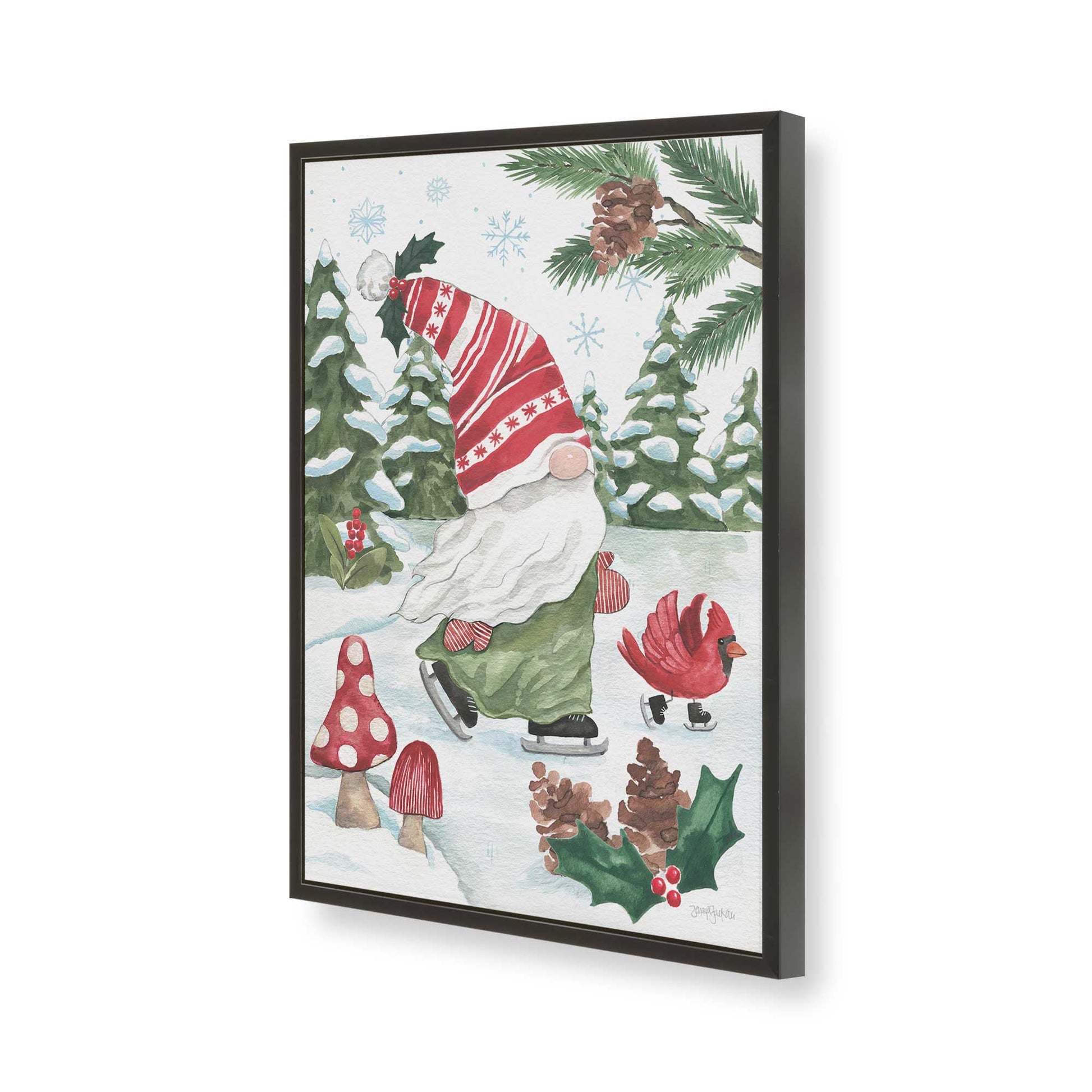 [Color:Satin Black], Picture of art in a Satin Black frame of the corner