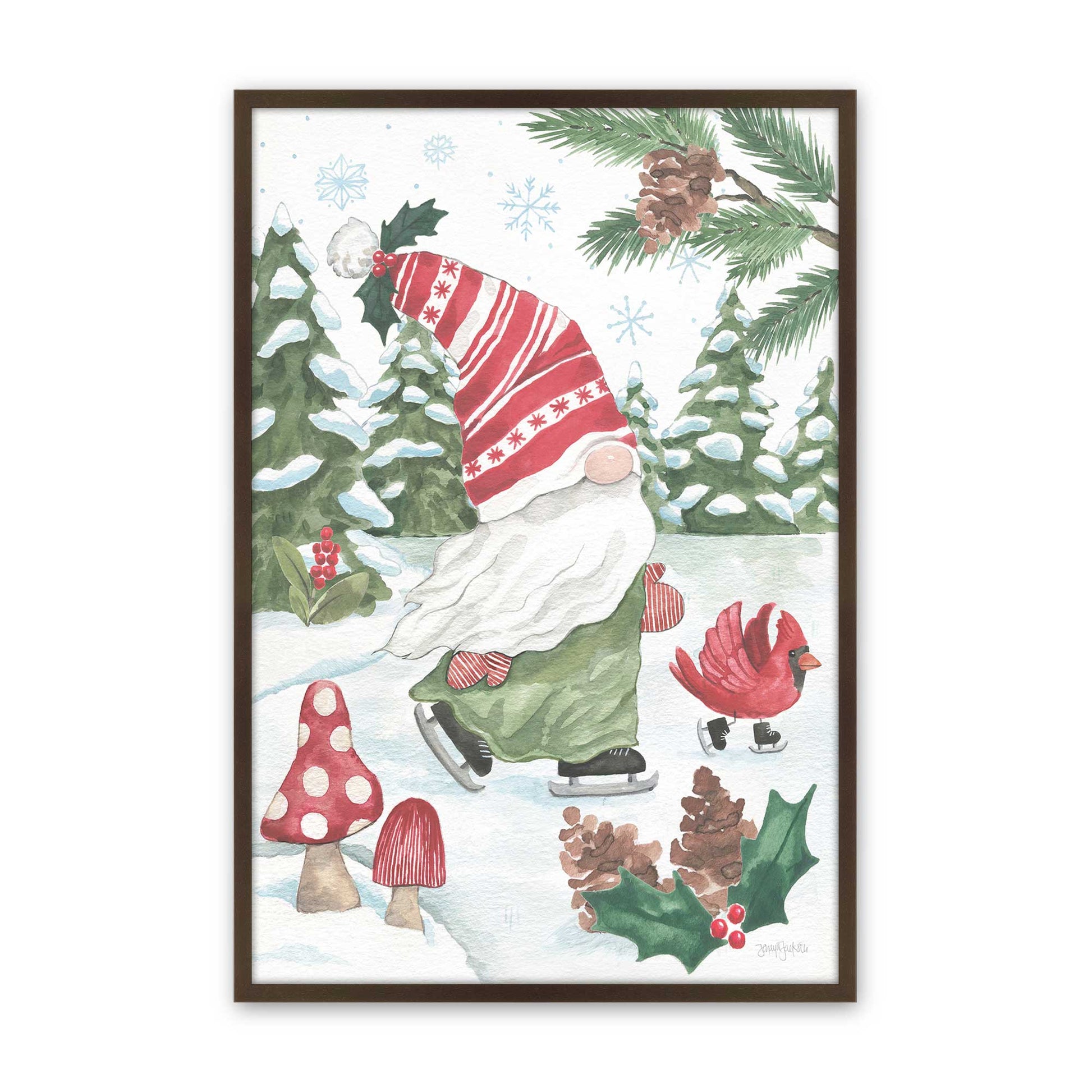 [Color:Brown], Picture of art in a Brown frame