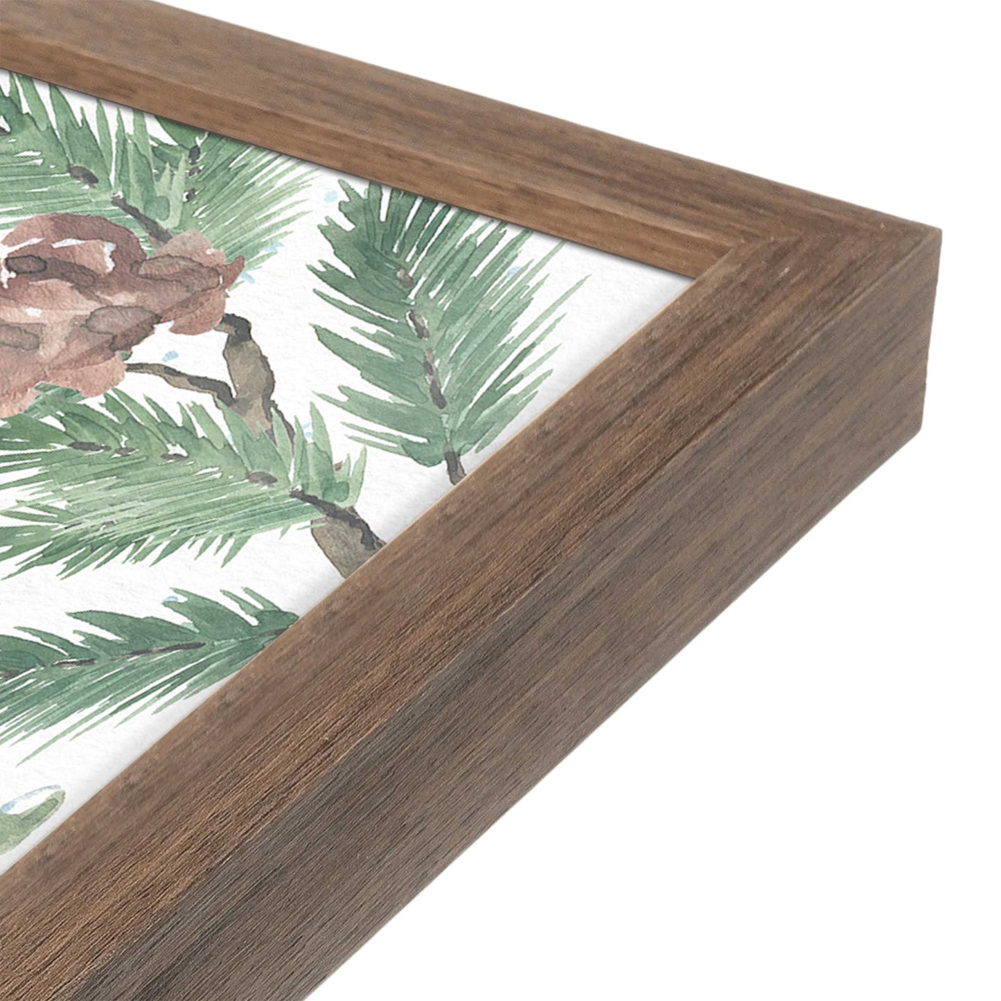 [Color:Walnut], Picture of art in a Walnut frame at an angle