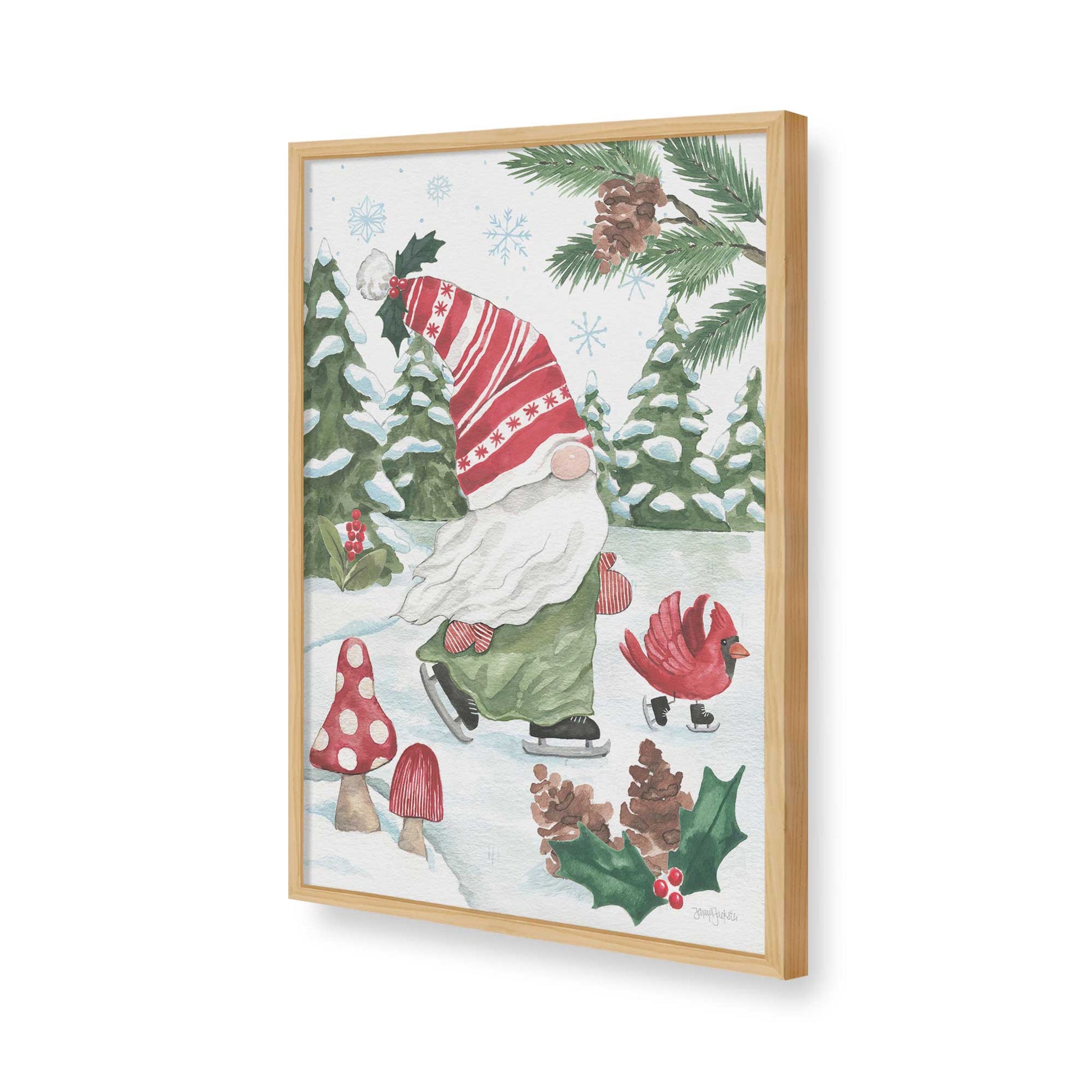 [Color:American Maple], Picture of art in a American Maple frame of the corner