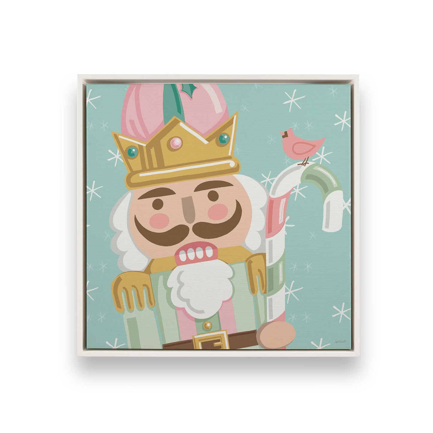 [Color:Opaque White], Picture of art in a White frame