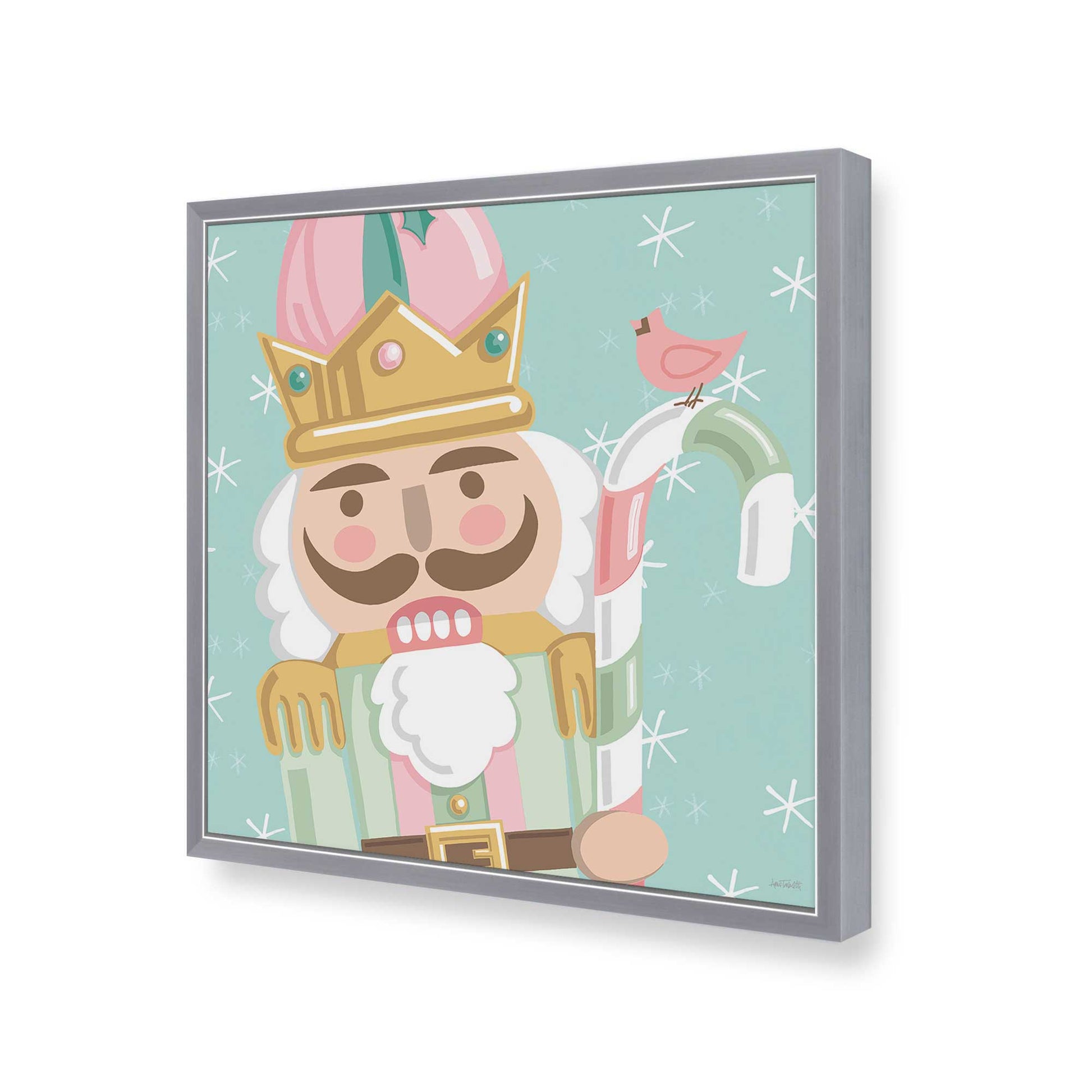 [Color:Polished Chrome], Picture of art in a Polished Chrome frame of the corner