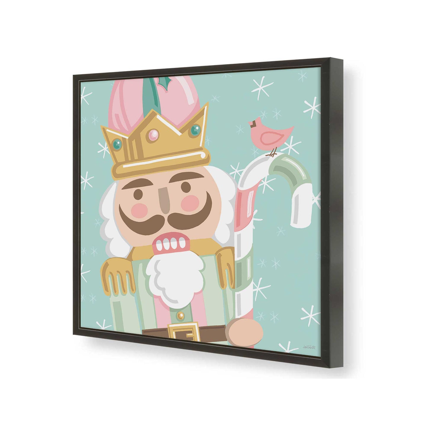 [Color:Satin Black], Picture of art in a Satin Black frame of the corner