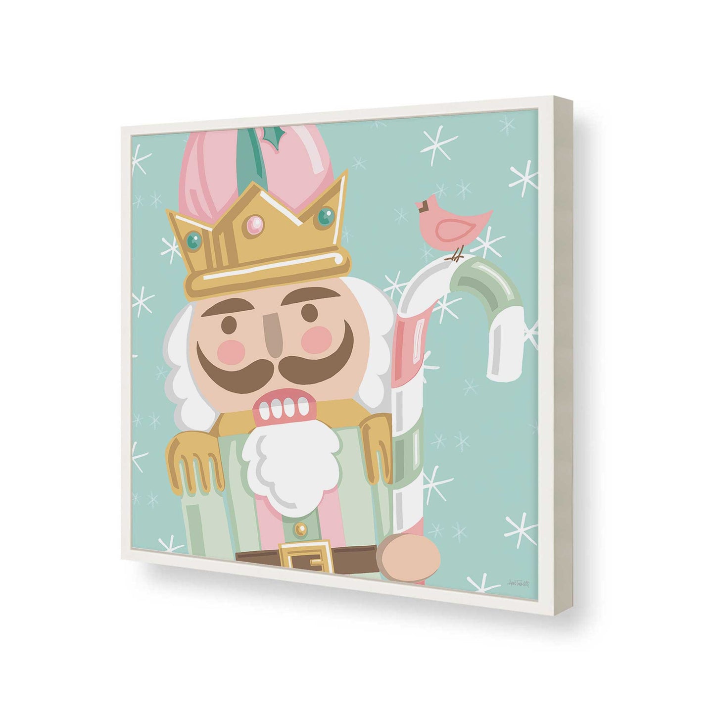 [Color:Opaque White], Picture of art in a Opaque White frame of the corner