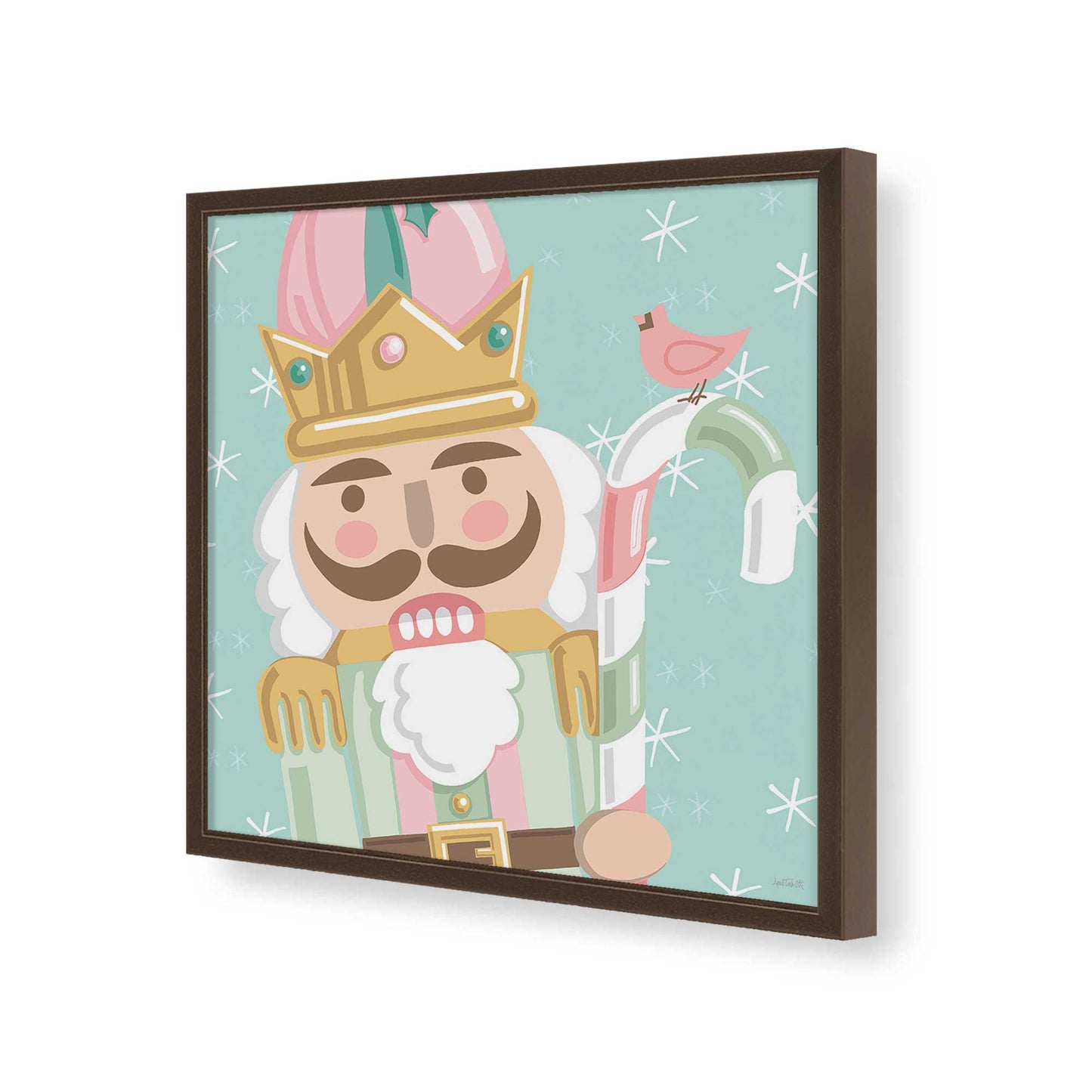 [Color:Espresso], Picture of art in a Espresso frame of the corner