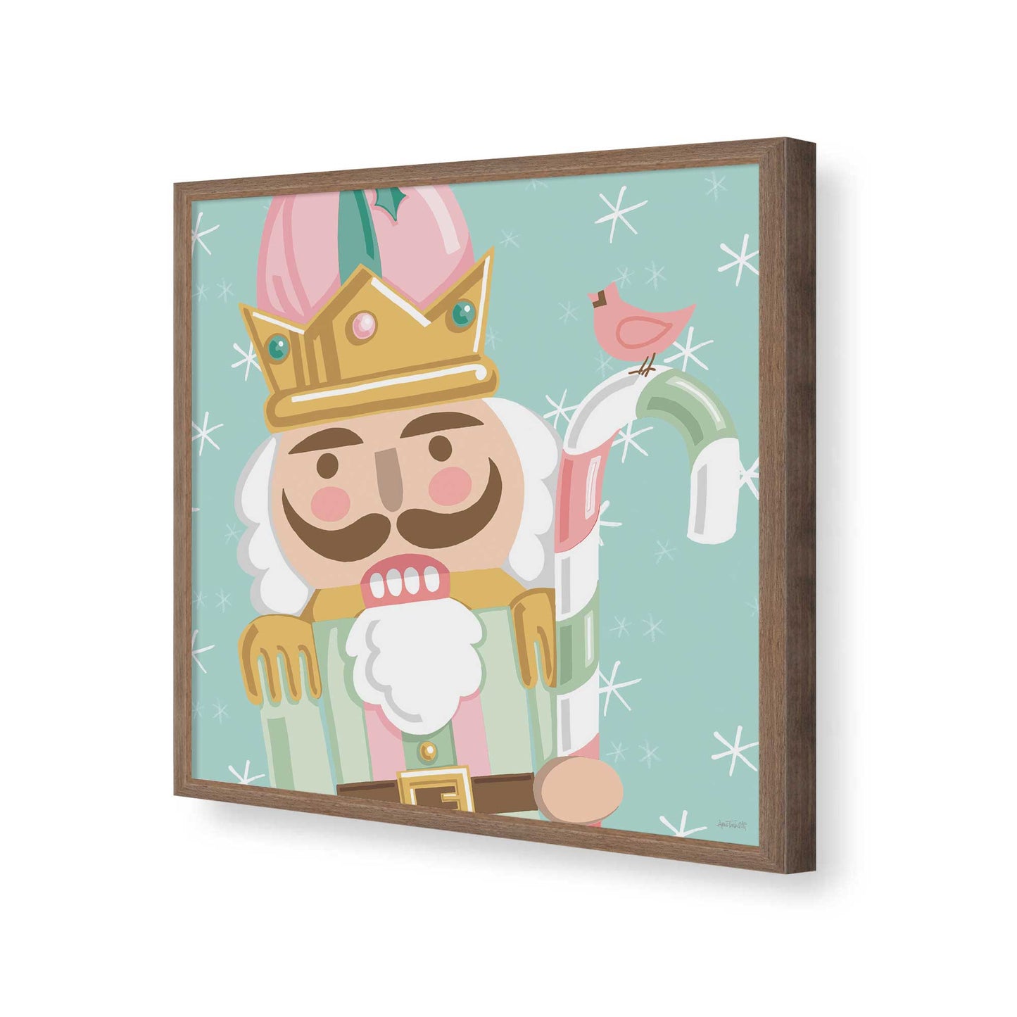 [Color:Walnut], Picture of art in a Walnut frame of the corner