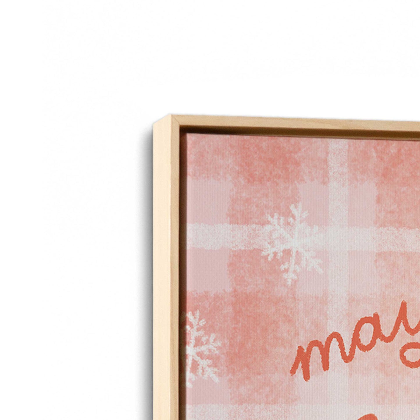 [Color:American Maple], Picture of art in a American Maple frame at an angle