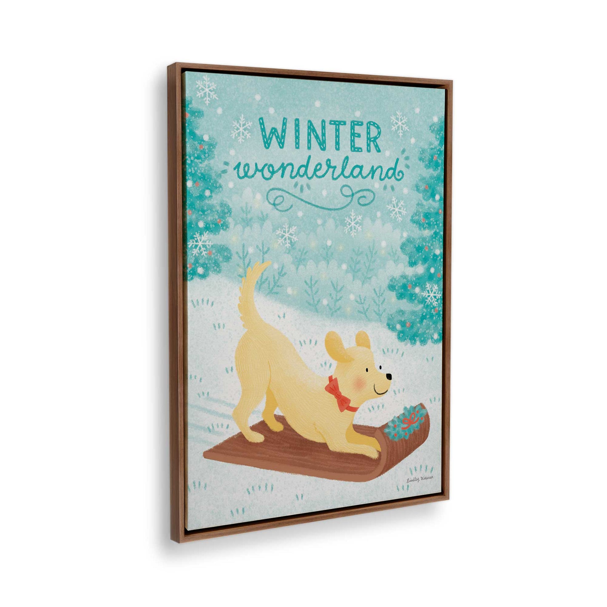 [Color:Walnut], Picture of the corner of the art