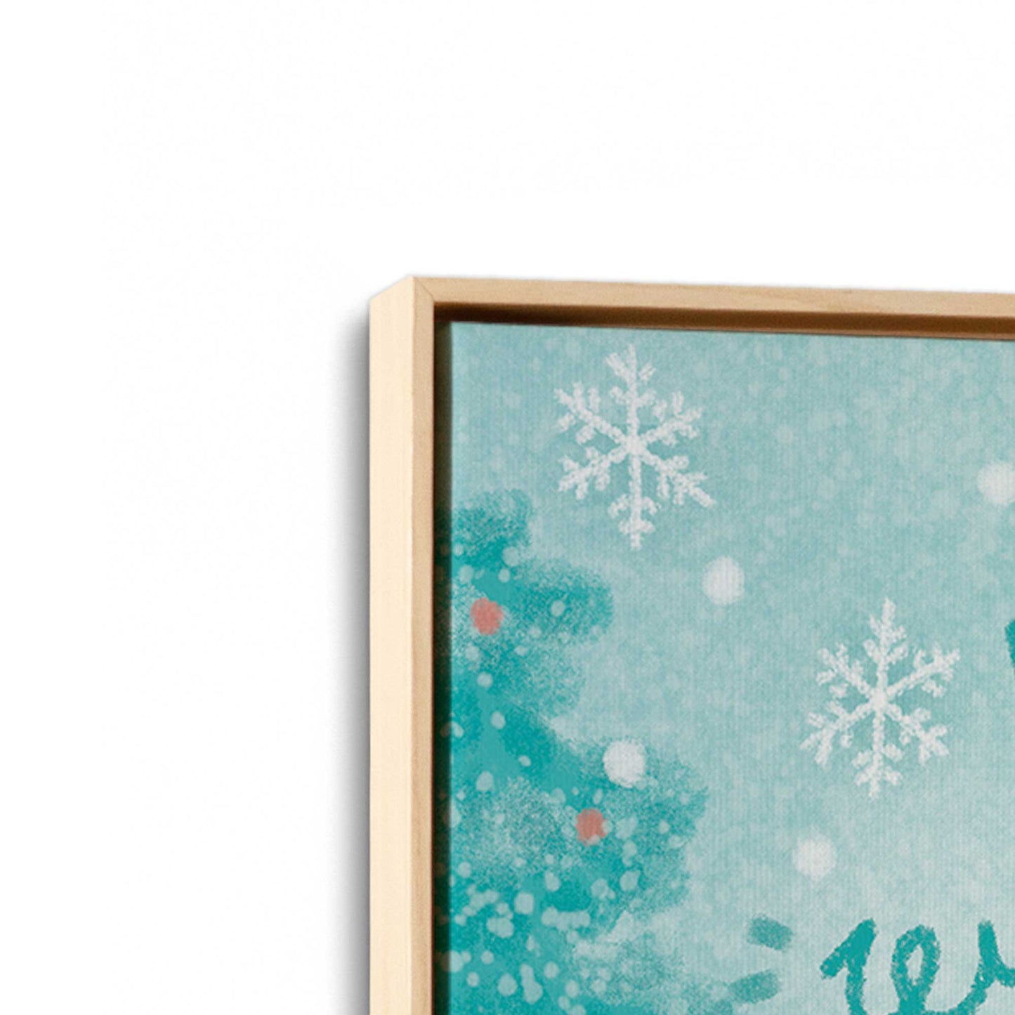 [Color:American Maple], Picture of art in a American Maple frame at an angle