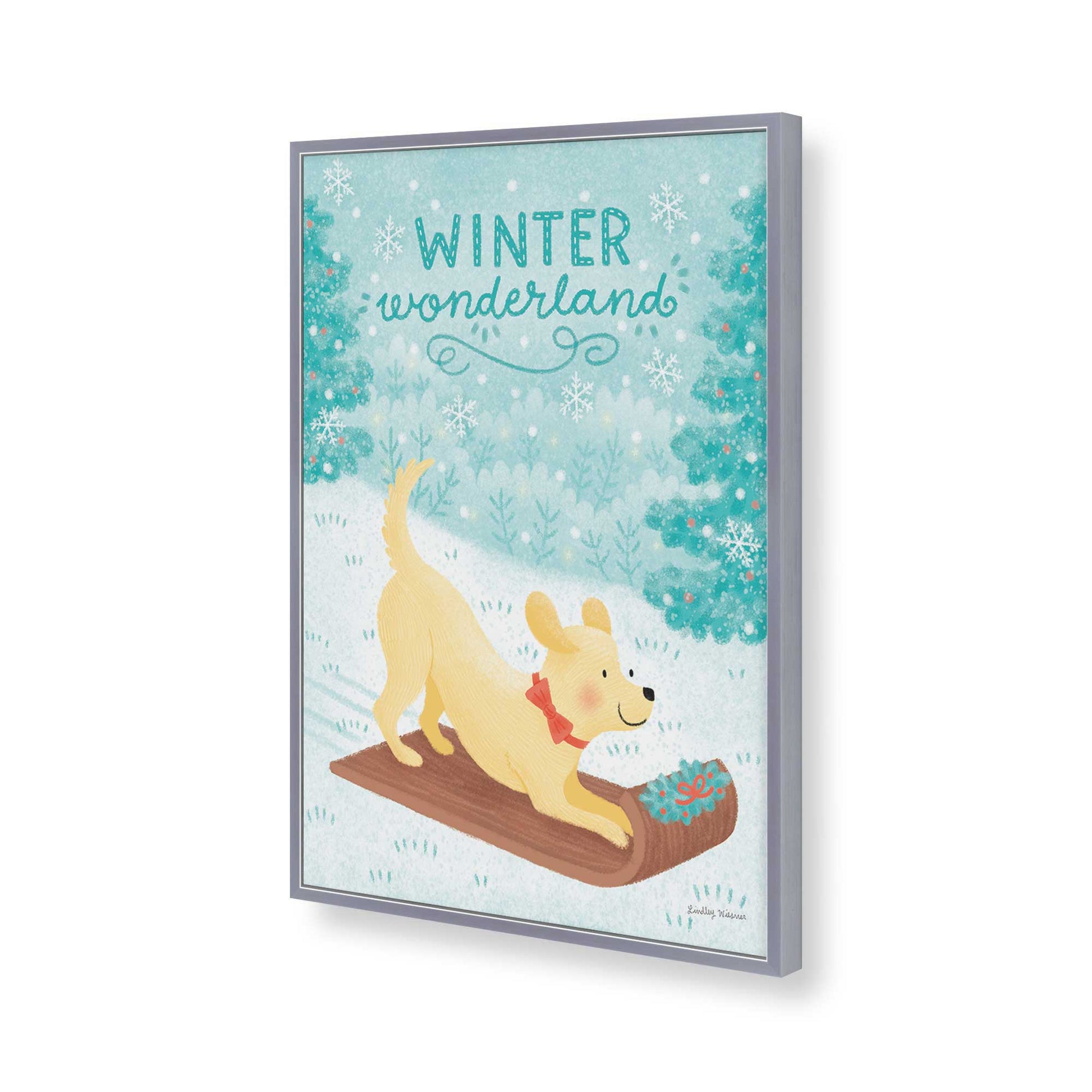 [Color:Polished Chrome], Picture of art in a Polished Chrome frame of the corner