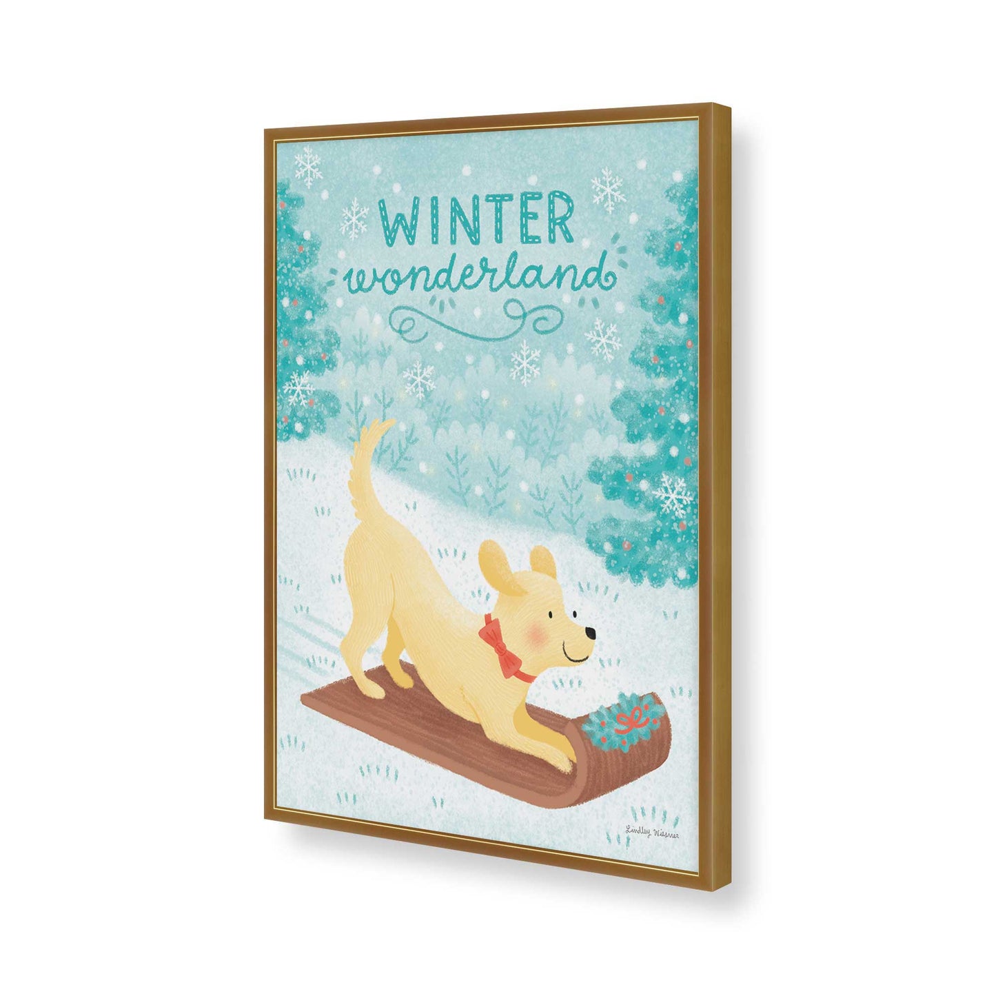 [Color:Polished Gold], Picture of art in a Polished Gold frame of the corner