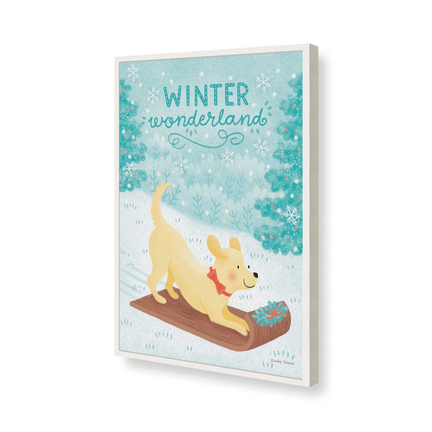 [Color:Opaque White], Picture of art in a Opaque White frame of the corner