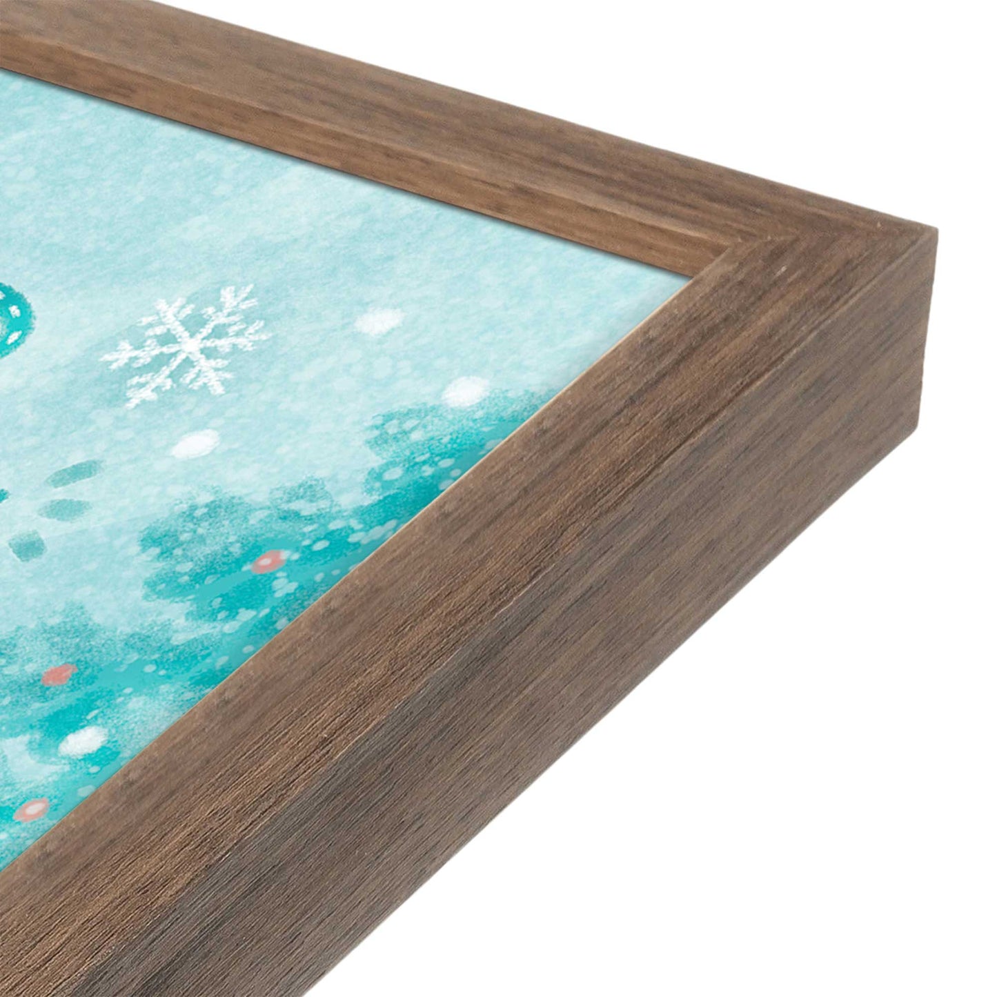 [Color:Walnut], Picture of art in a Walnut frame at an angle