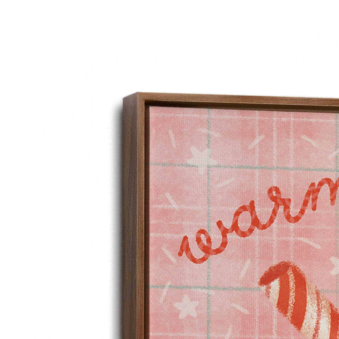 [Color:Walnut], Picture of art in a Walnut frame at an angle