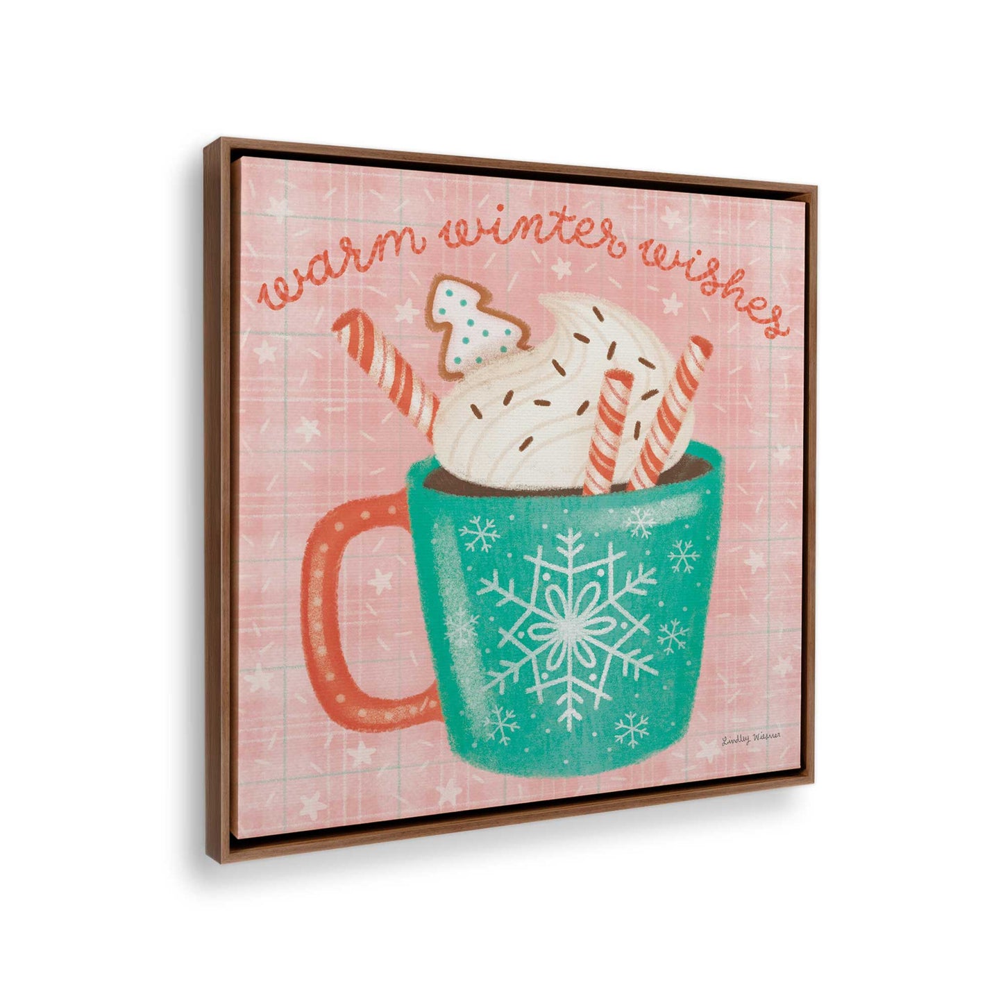 [Color:Walnut], Picture of the corner of the art