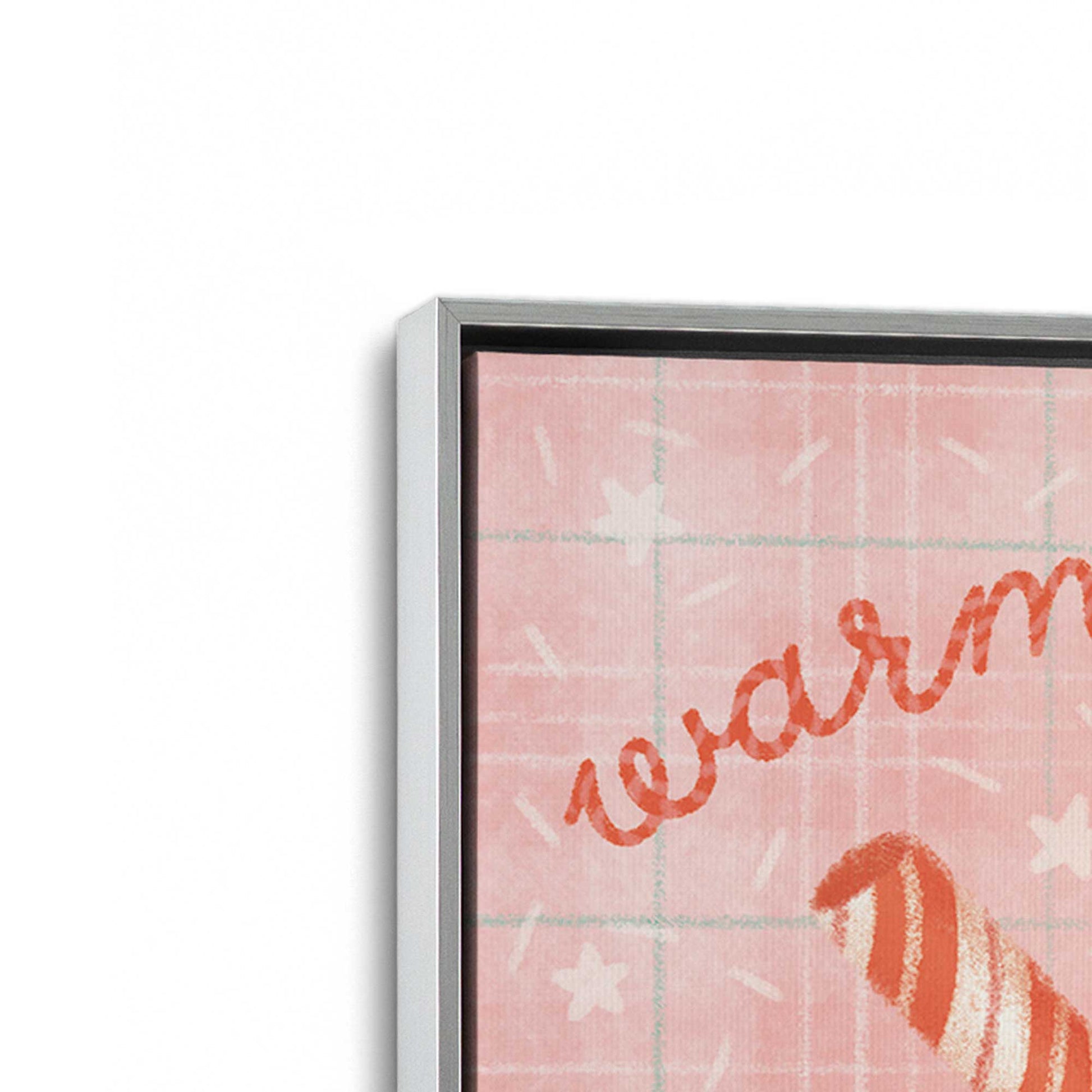 [Color:Polished Chrome], Picture of art in a Polished Chrome frame at an angle