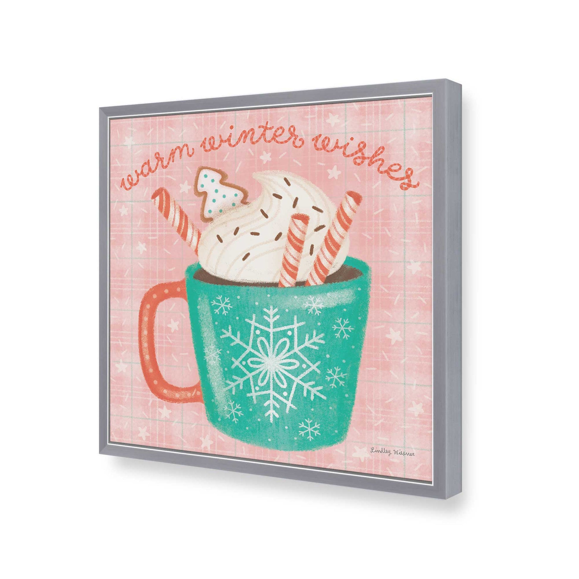 [Color:Polished Chrome], Picture of art in a Polished Chrome frame of the corner