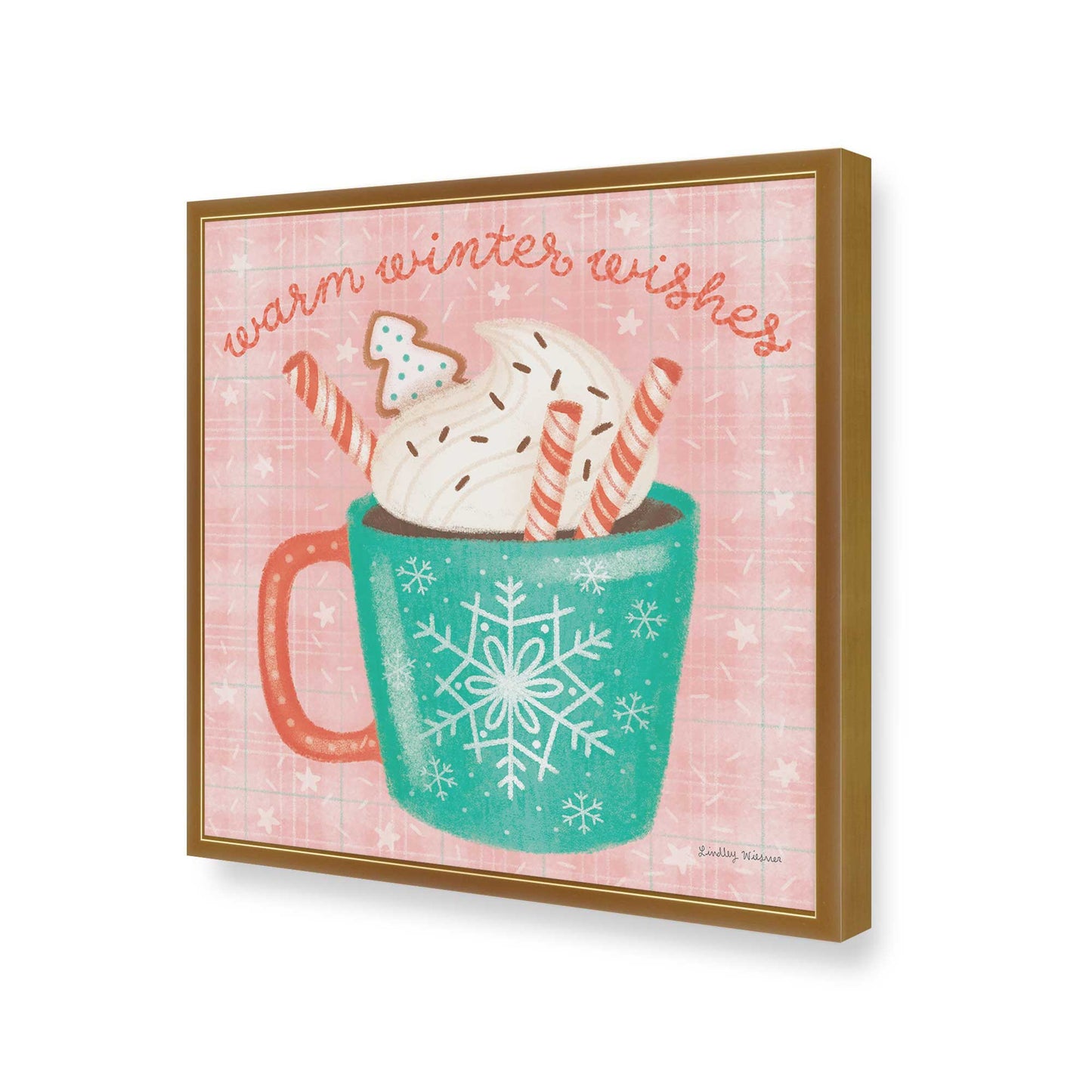 [Color:Polished Gold], Picture of art in a Polished Gold frame of the corner