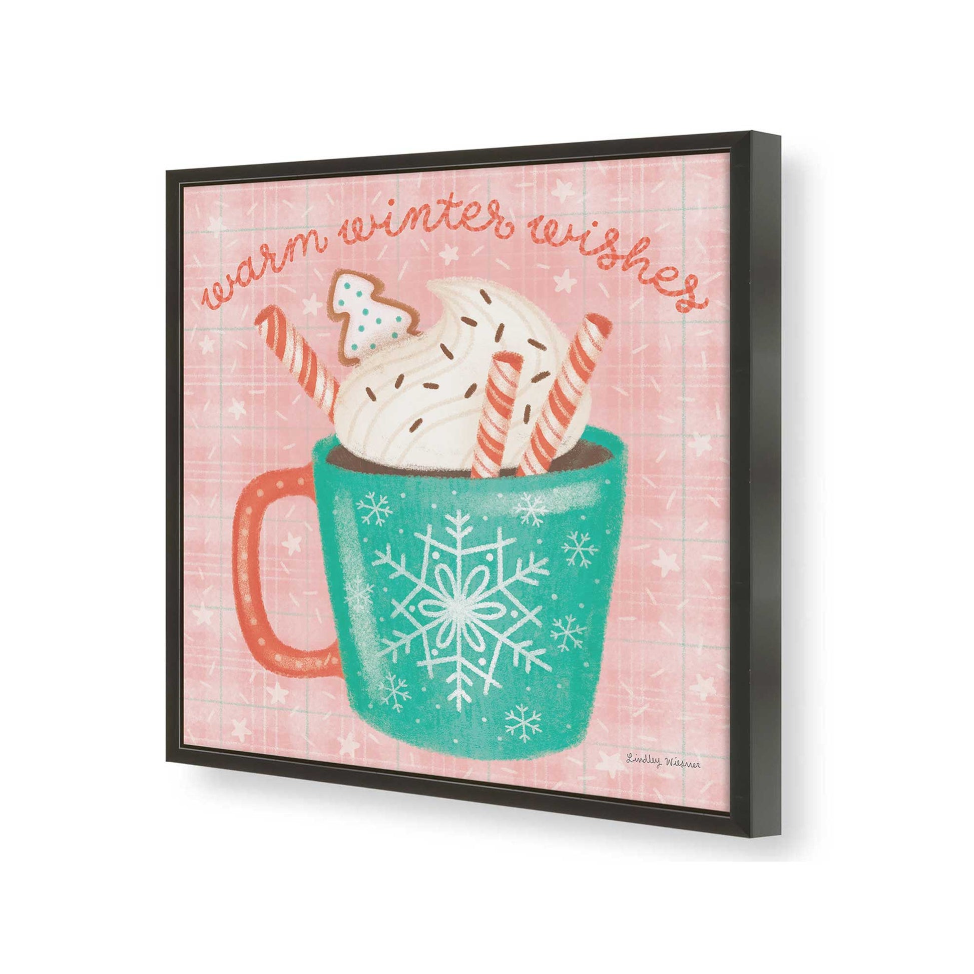 [Color:Satin Black], Picture of art in a Satin Black frame of the corner