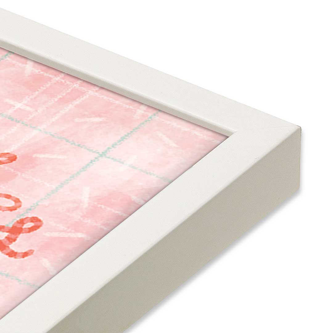 [Color:Opaque White], Picture of art in a Opaque White frame at an angle