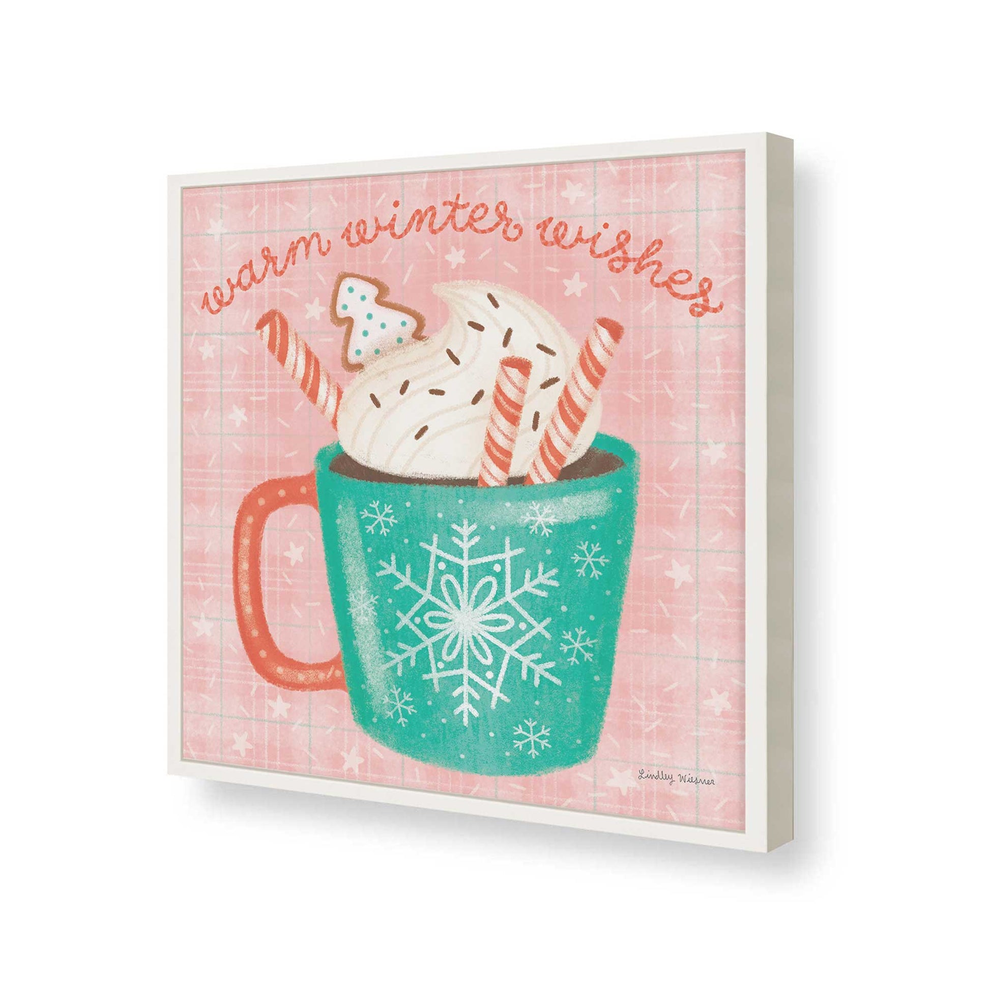 [Color:Opaque White], Picture of art in a Opaque White frame of the corner