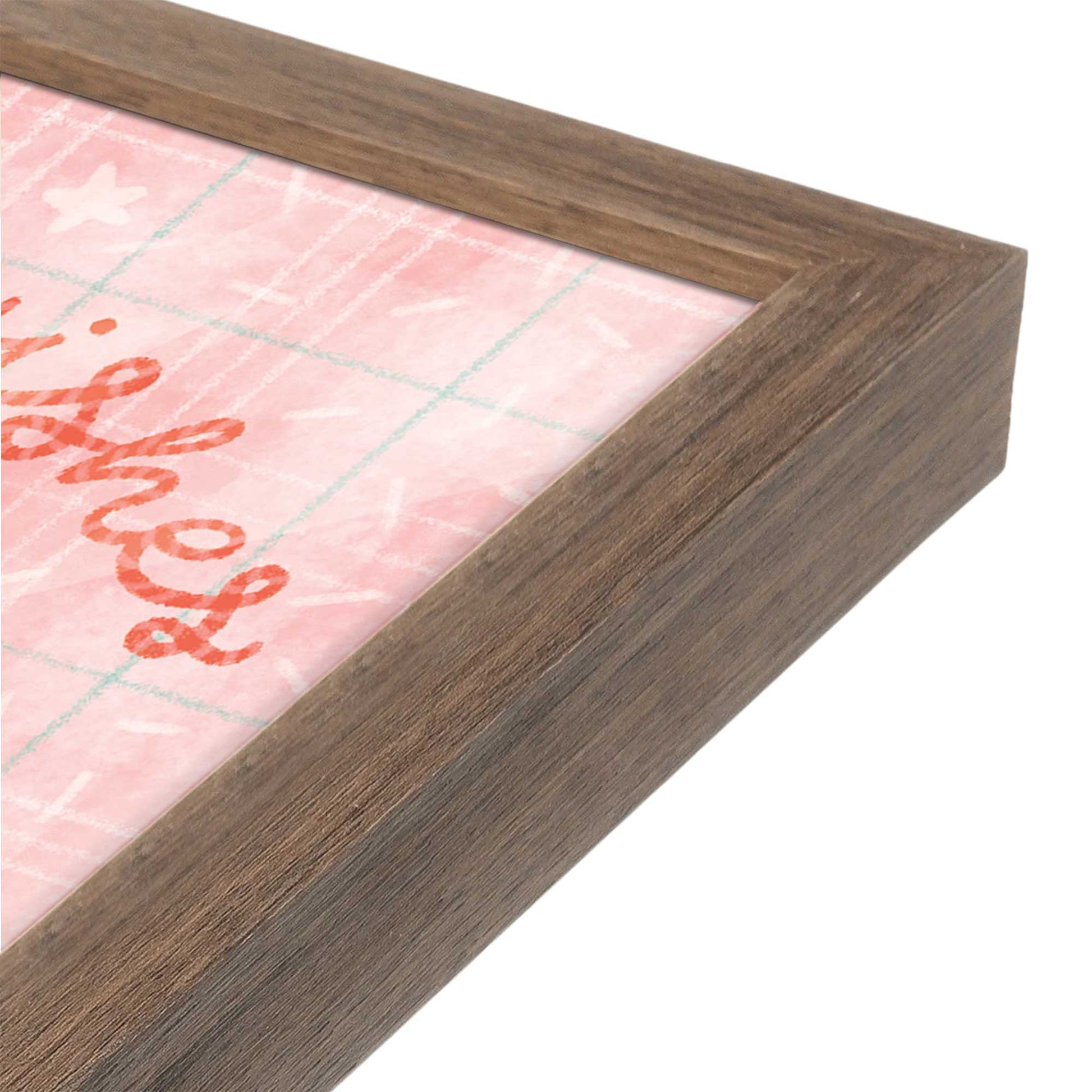 [Color:Walnut], Picture of art in a Walnut frame at an angle