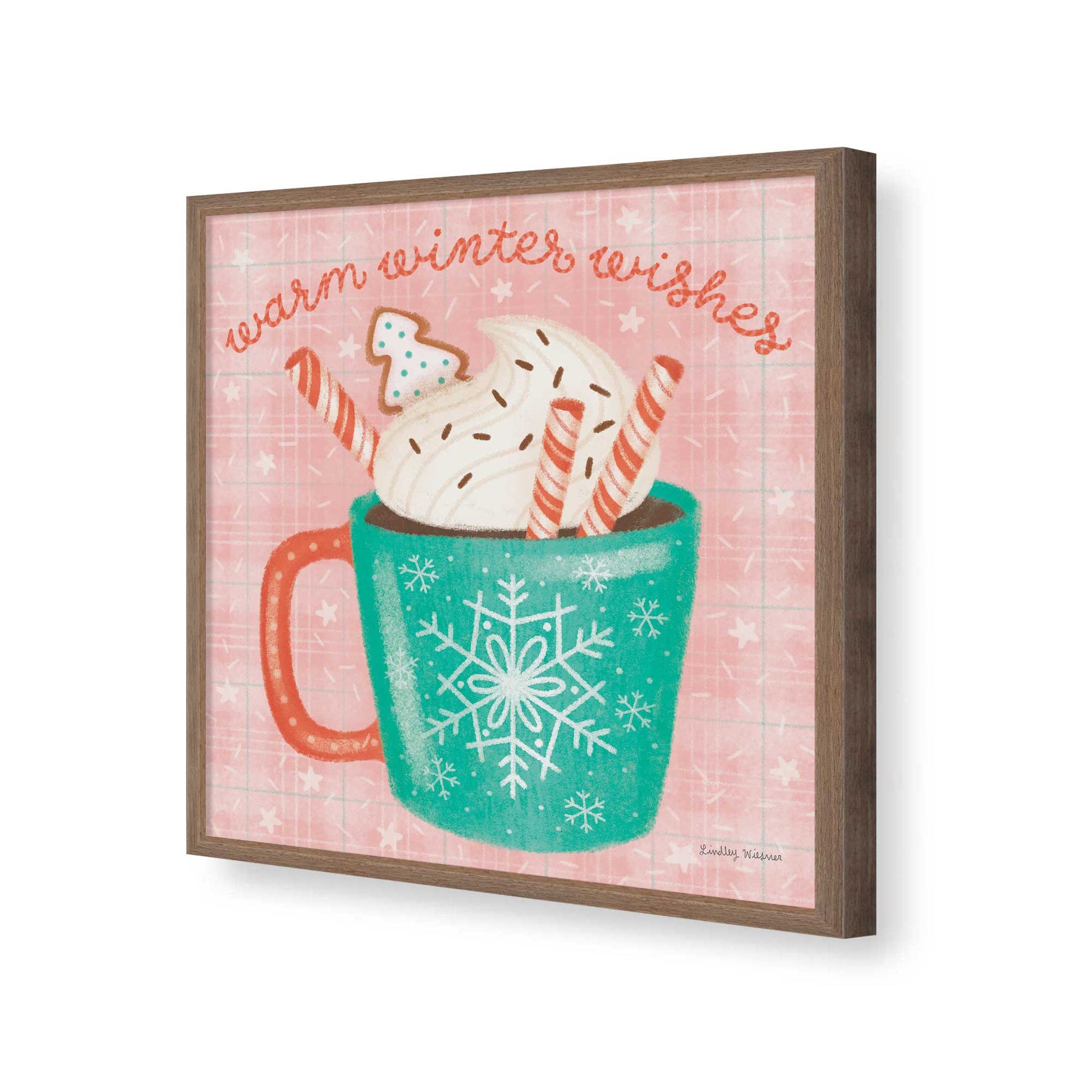 [Color:Walnut], Picture of art in a Walnut frame of the corner