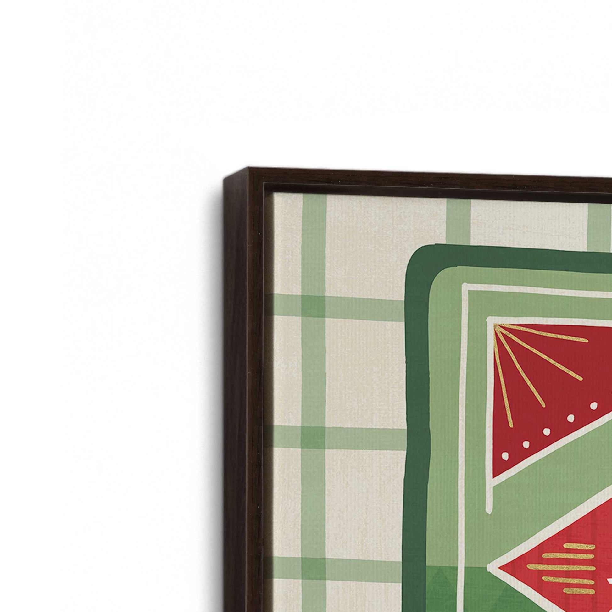 [Color:Espresso], Picture of art in a Espresso frame at an angle